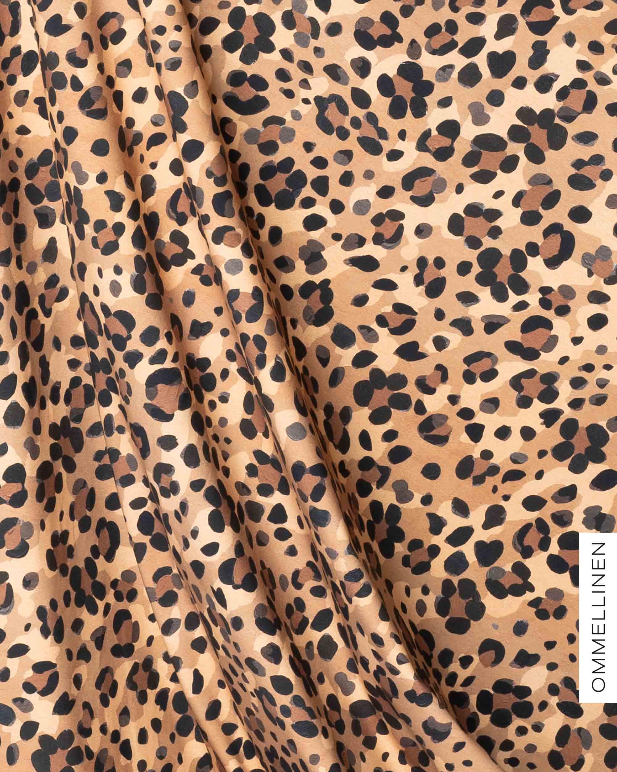 Jersey - PRE-CUT, Kukkaleopardi - brown