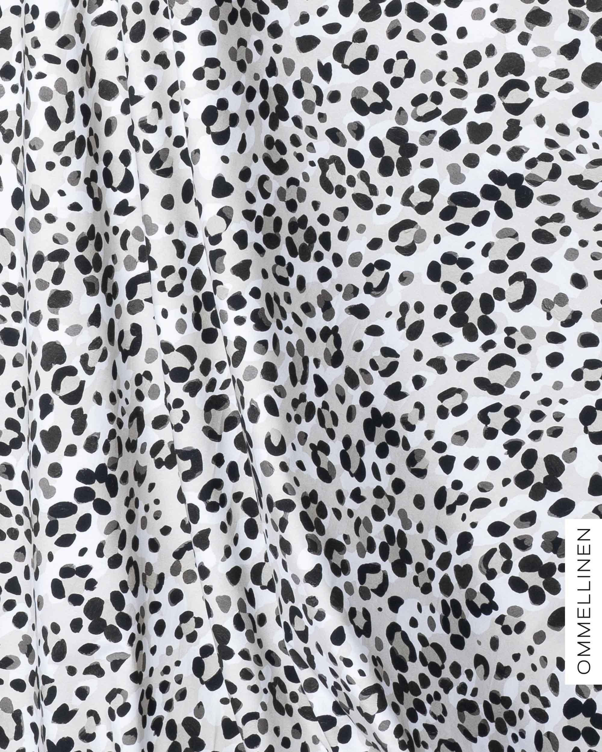 Jersey - PRE-CUT, Kukkaleopardi - grey