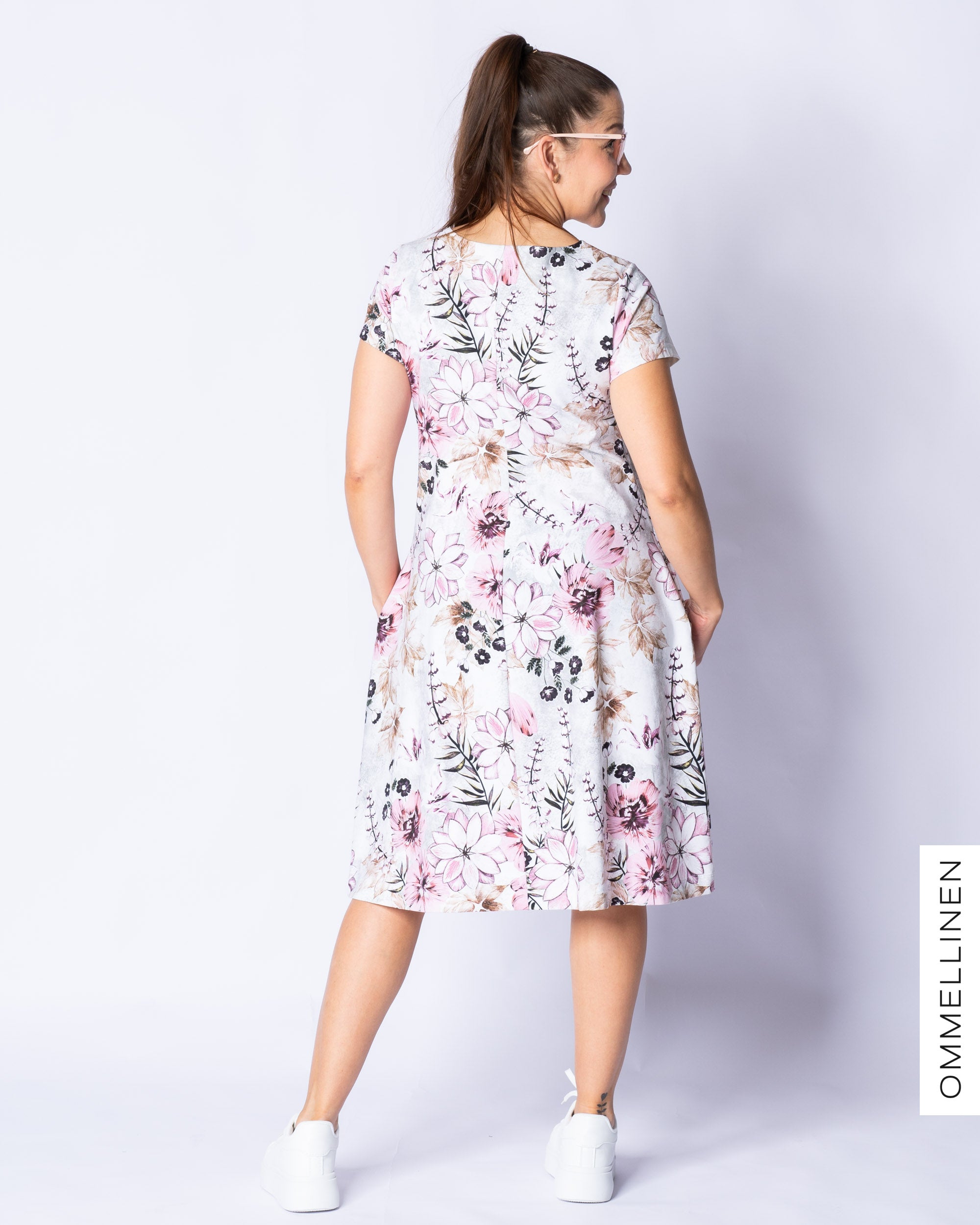 DRESS tunic - short sleeve, Tulppaanien tanssi - grey/rose