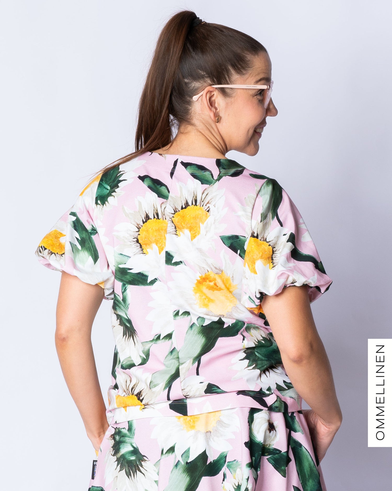 PUFFI t-shirt, Auringonkukka - light pink