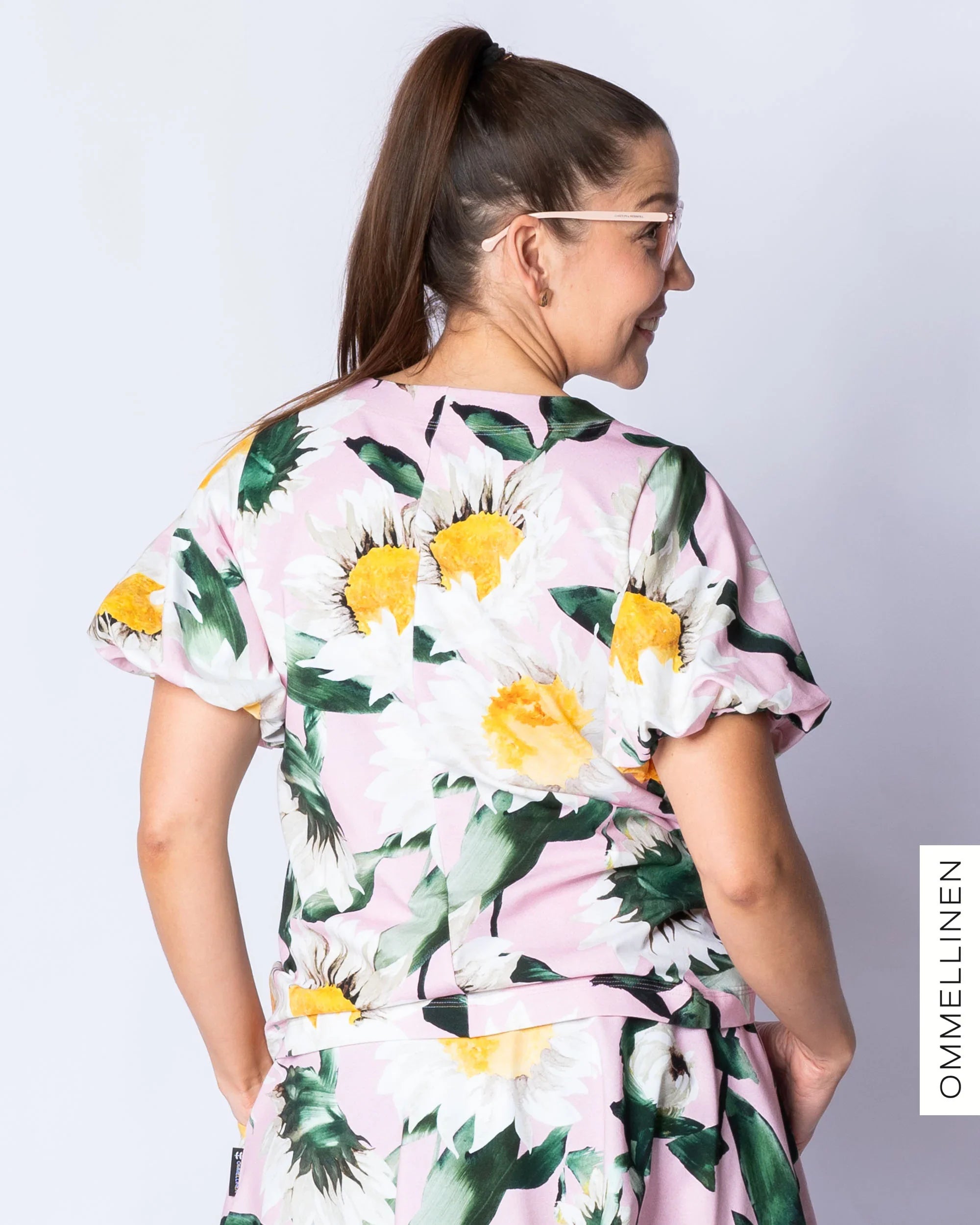 PUFFI t-shirt, Auringonkukka - light pink