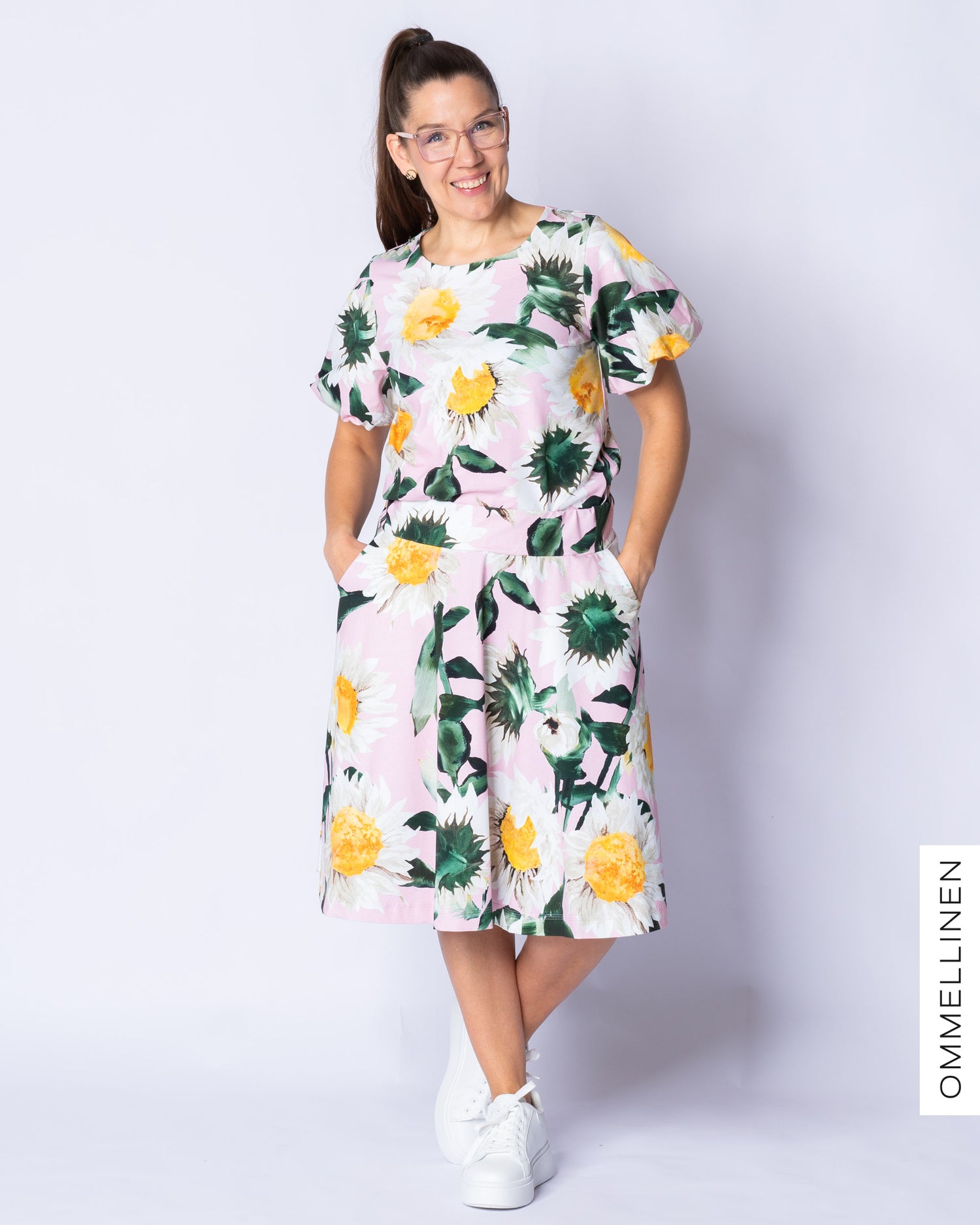 WHOOPS! LEMPI skirt, Auringonkukka - light pink - L