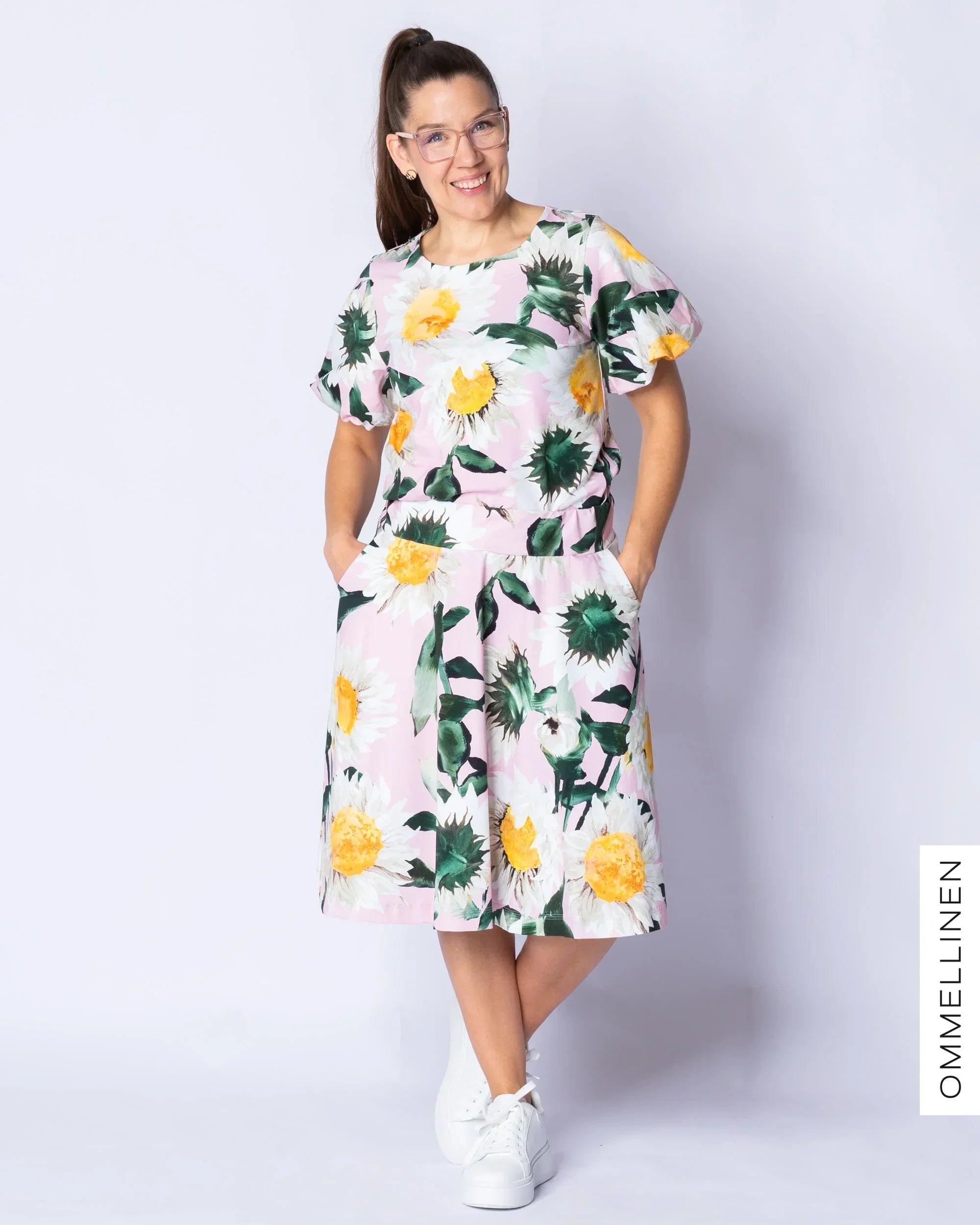 LEMPI skirt, Auringonkukka - light pink