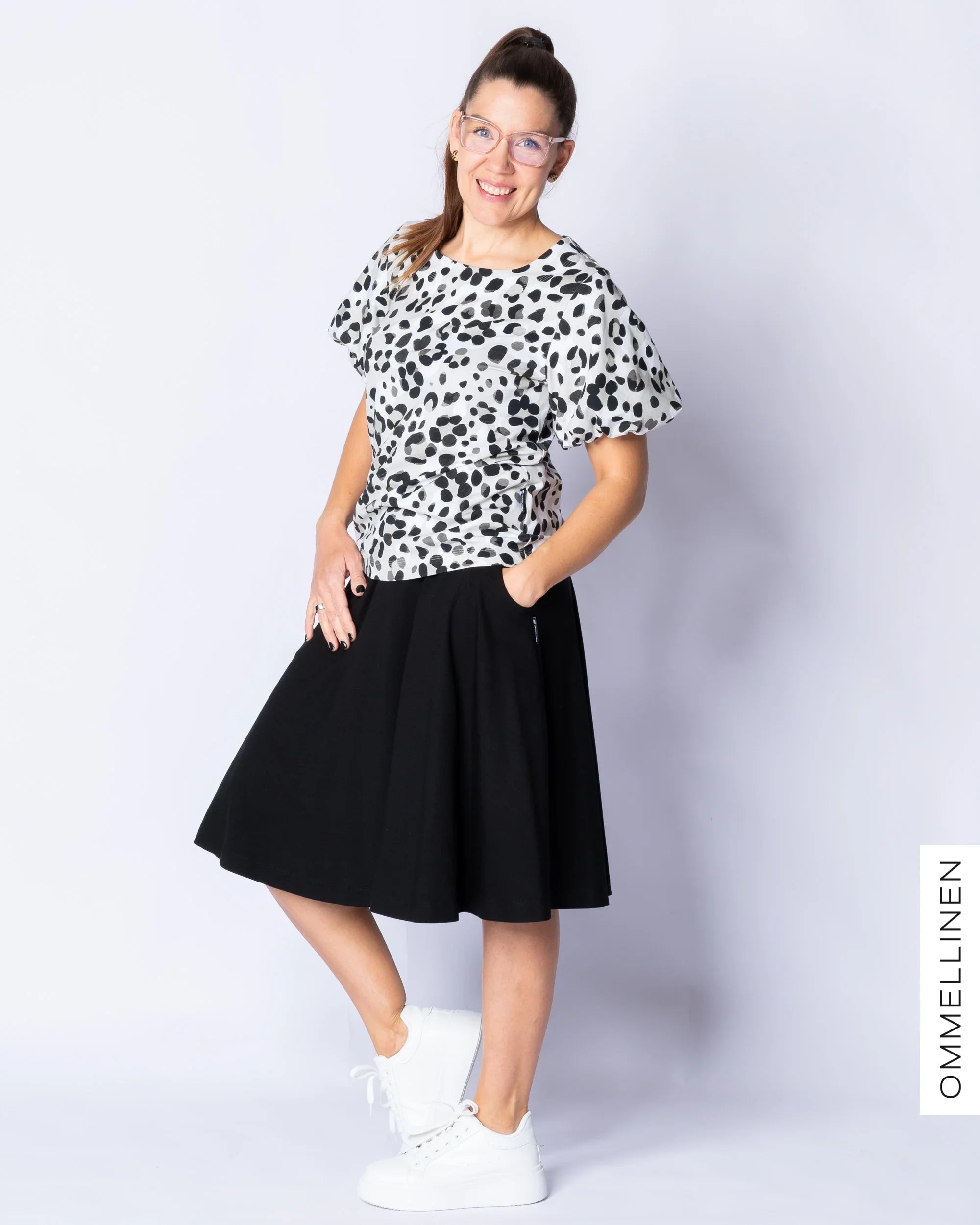 PUFFI t-shirt, Kukkaleopardi - grey