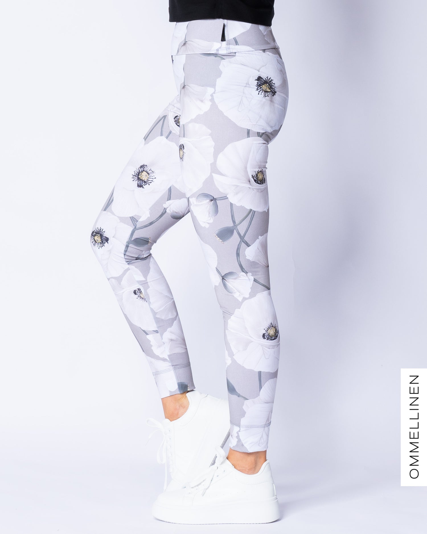 SPORT leggings, Yökukka - light grey/white