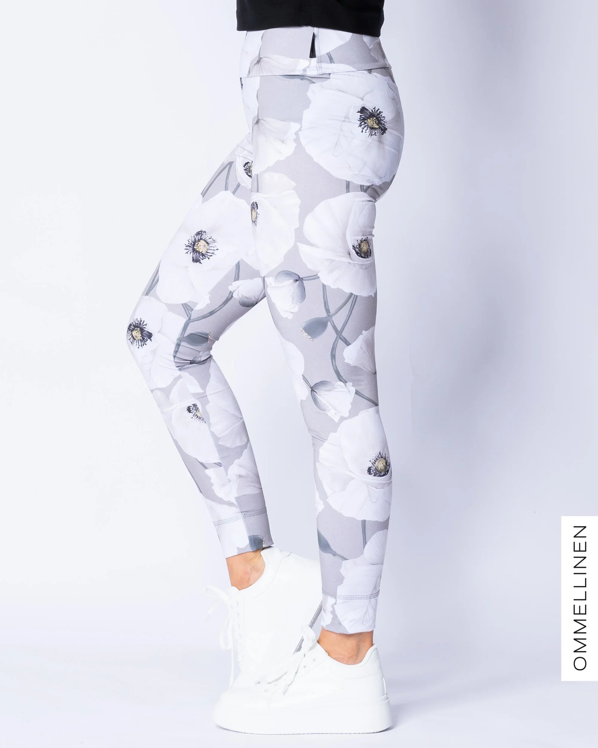 SPORT leggings, Yökukka - light grey/white