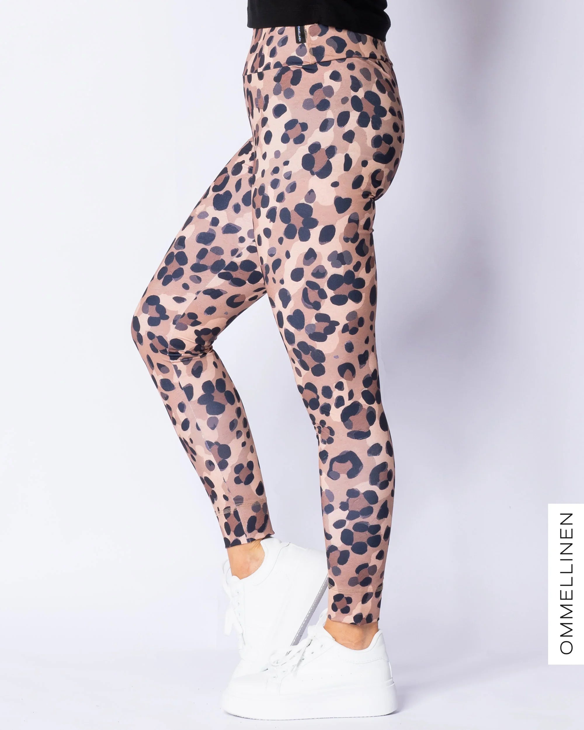 SPORT leggings, Kukkaleopardi - brown