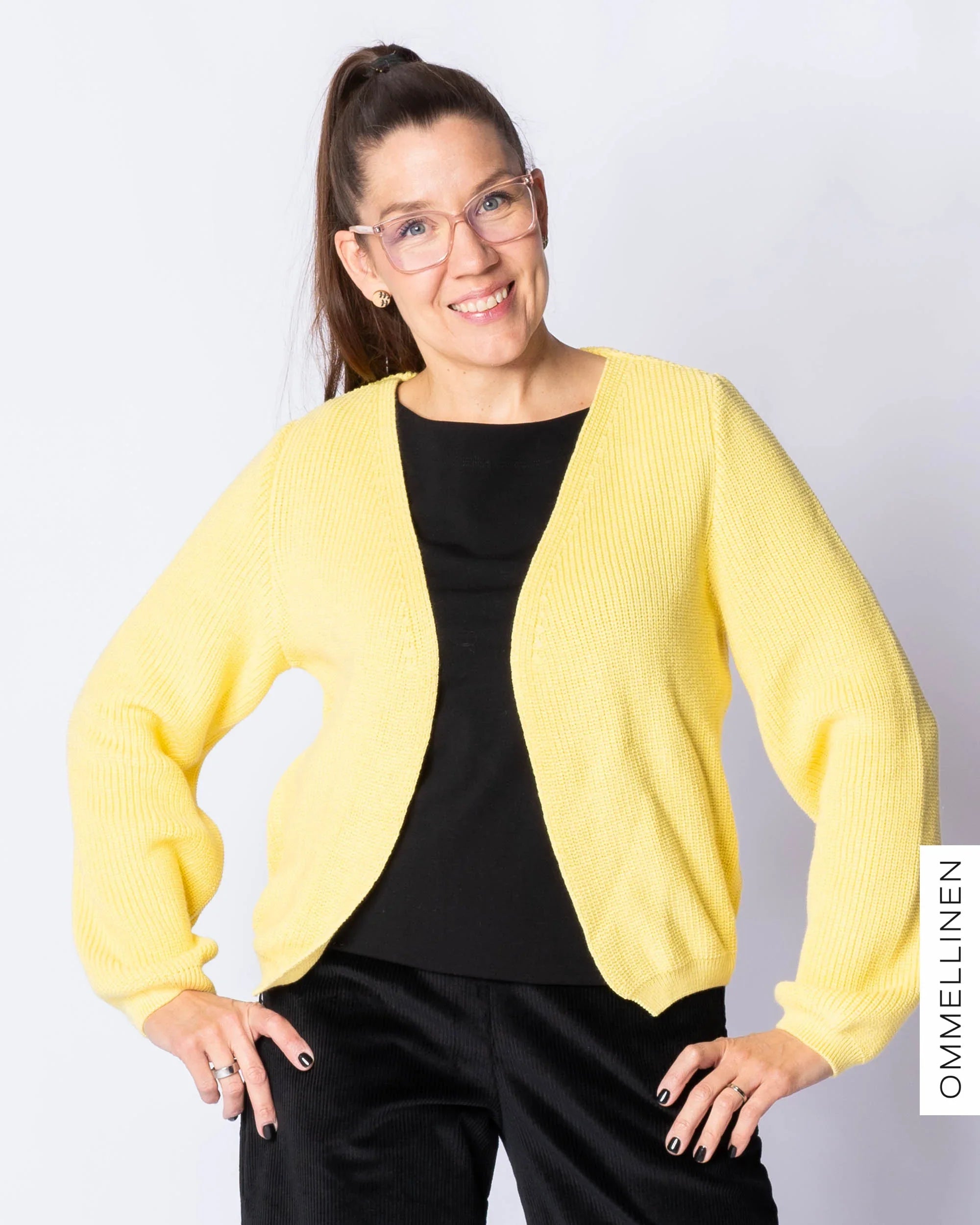 NEULE cardigan, lemon
