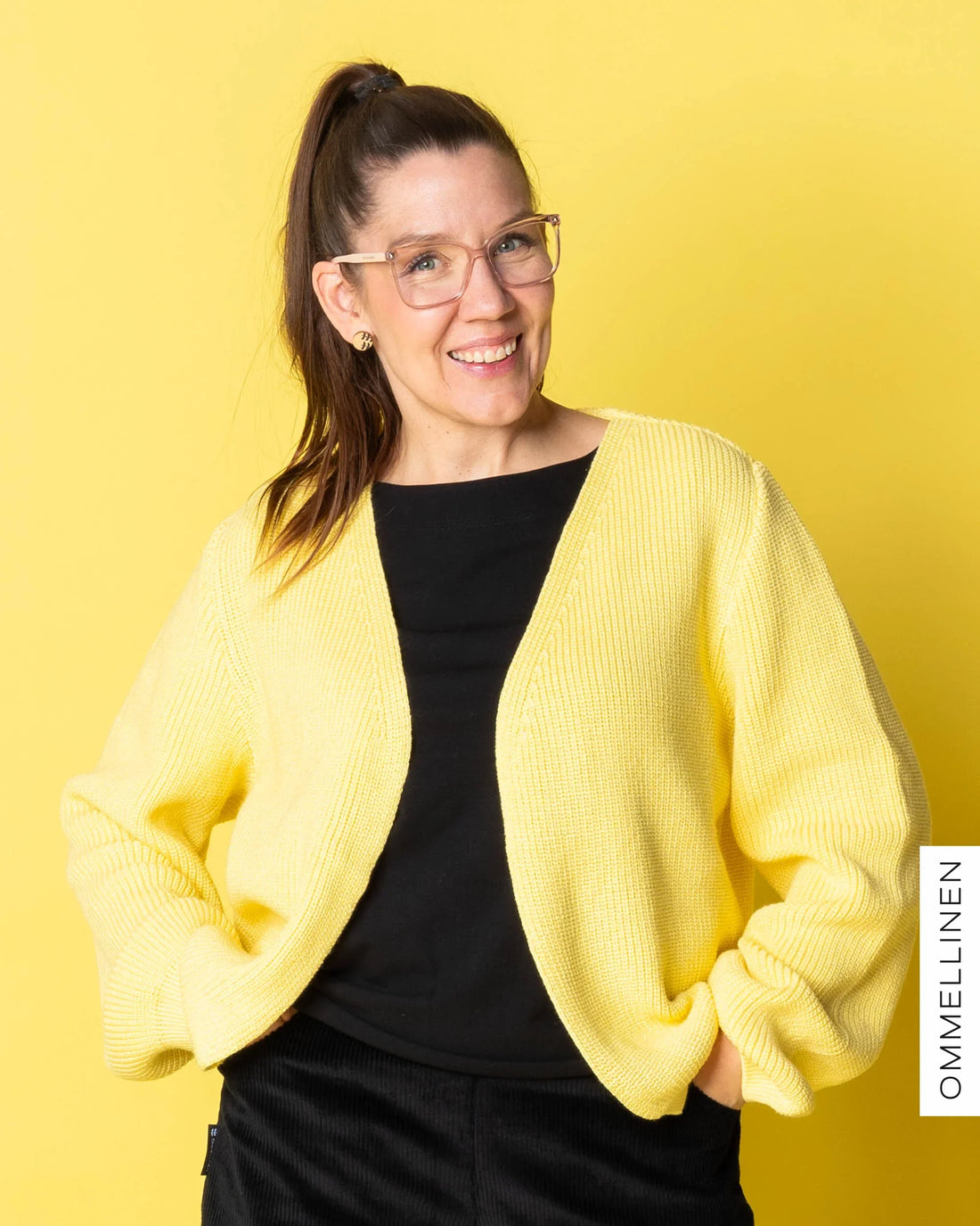 NEULE cardigan, lemon