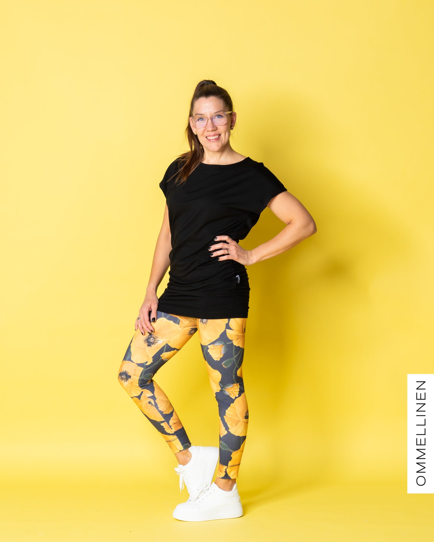 SPORT leggings, Yökukka - grey/yellow