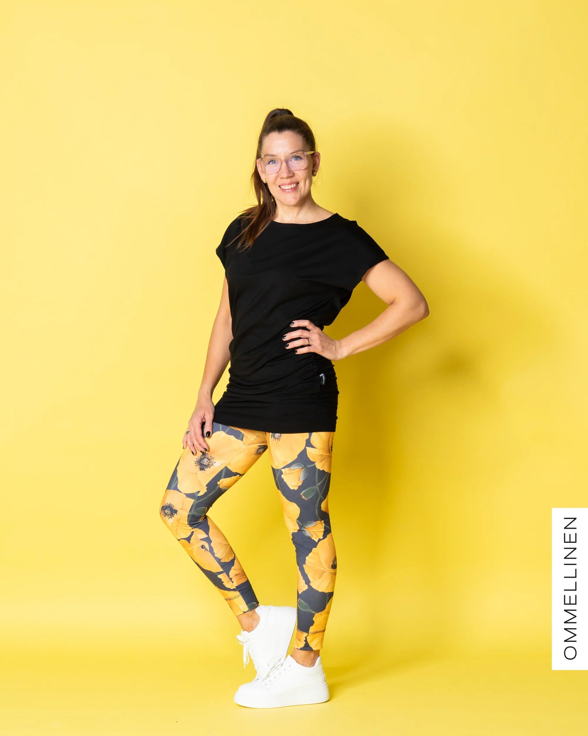 SPORT leggings, Yökukka - grey/yellow