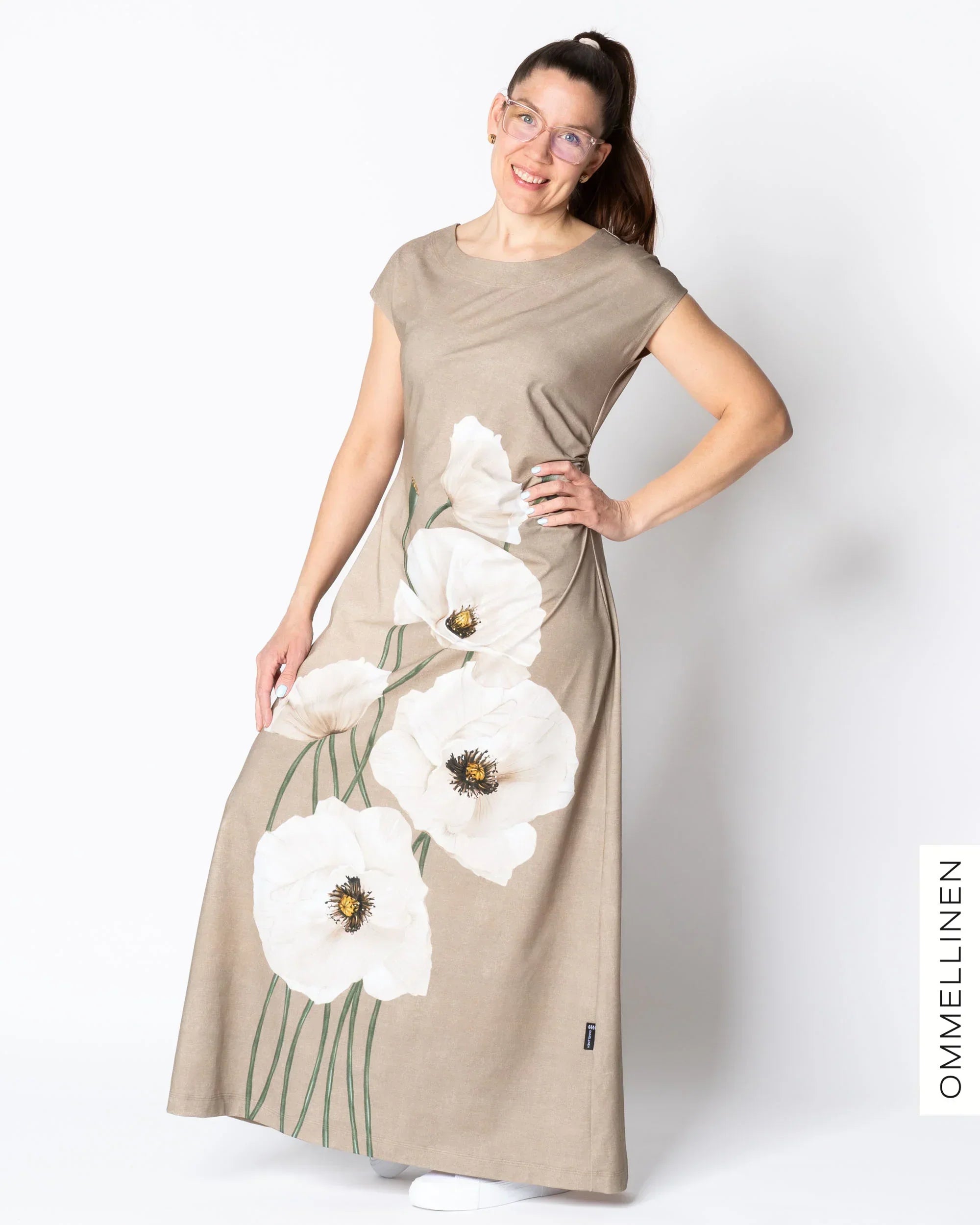 WHOOPS! MIELI dress, Yökukka - sand/off-white - XL