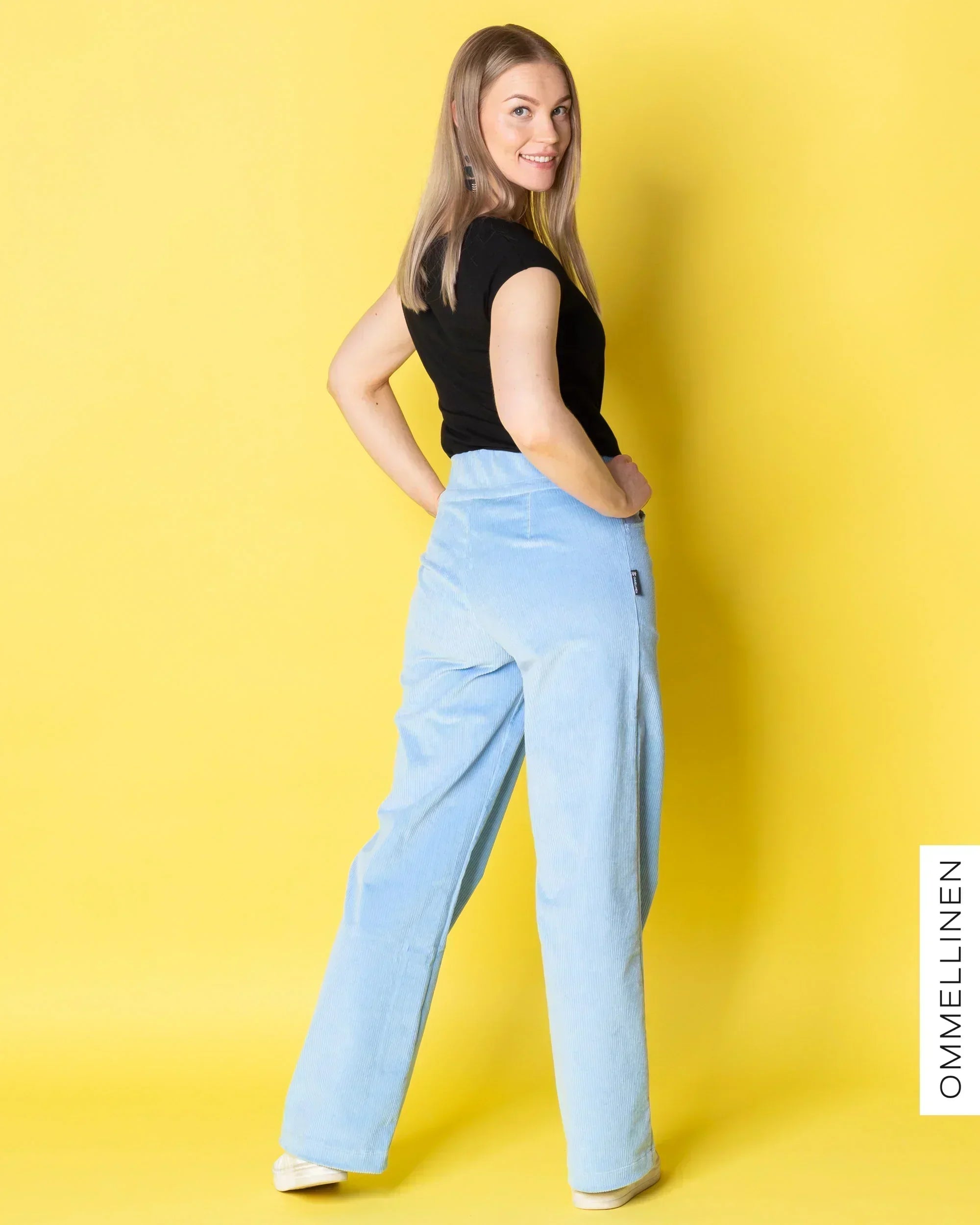 CORDUROY pants - LONG LENGTH, light blue - slight II-quality