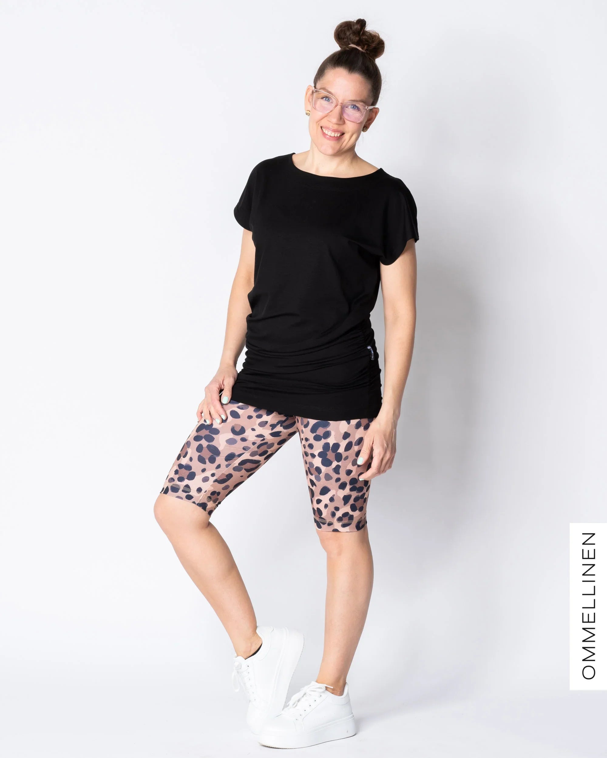 SPORT shorts, Kukkaleopardi - brown