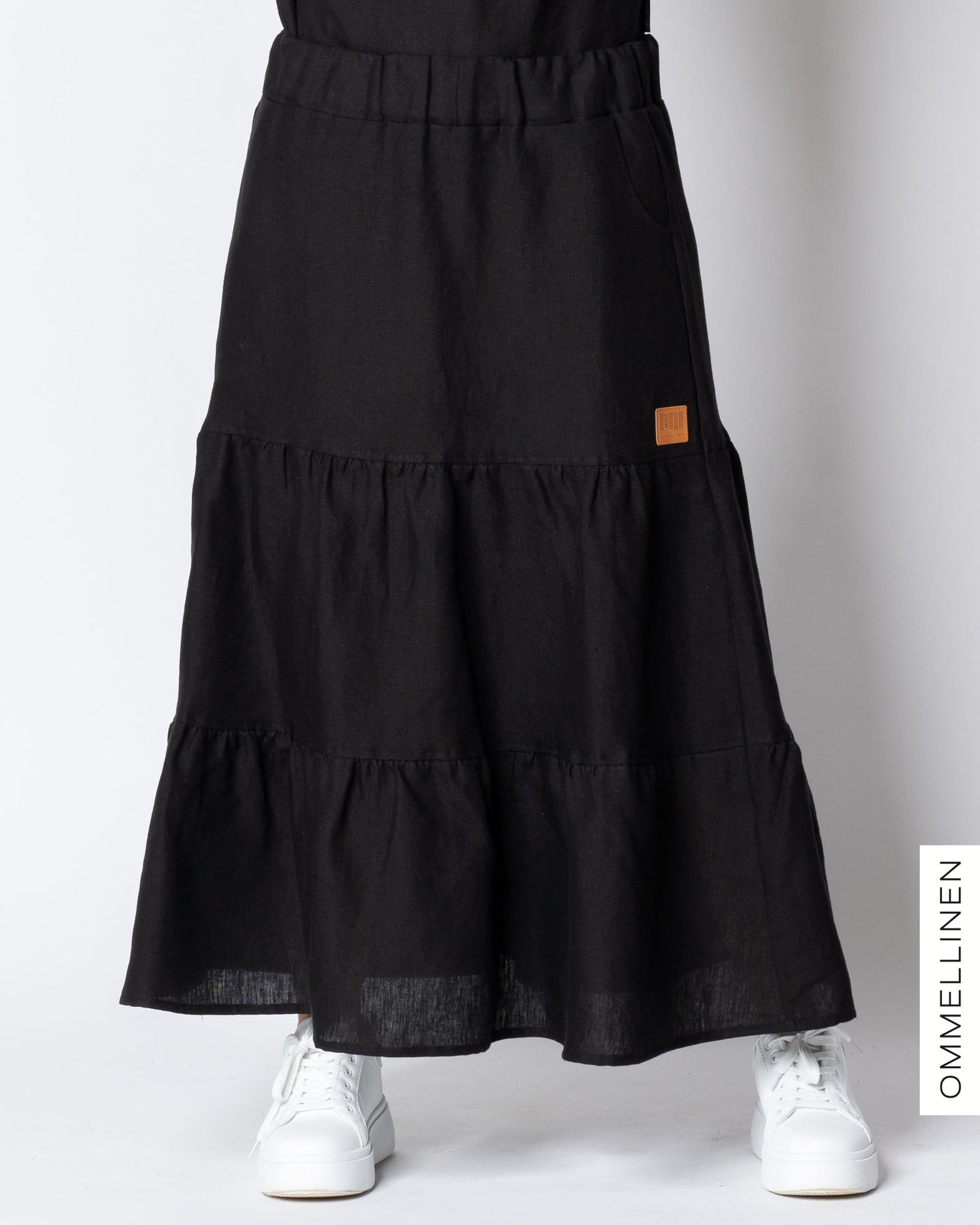 WHOOPS! LINEN skirt, black - XL
