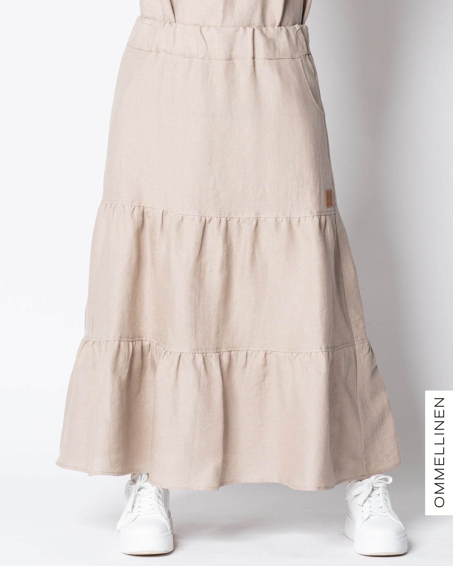 LINEN skirt, sand