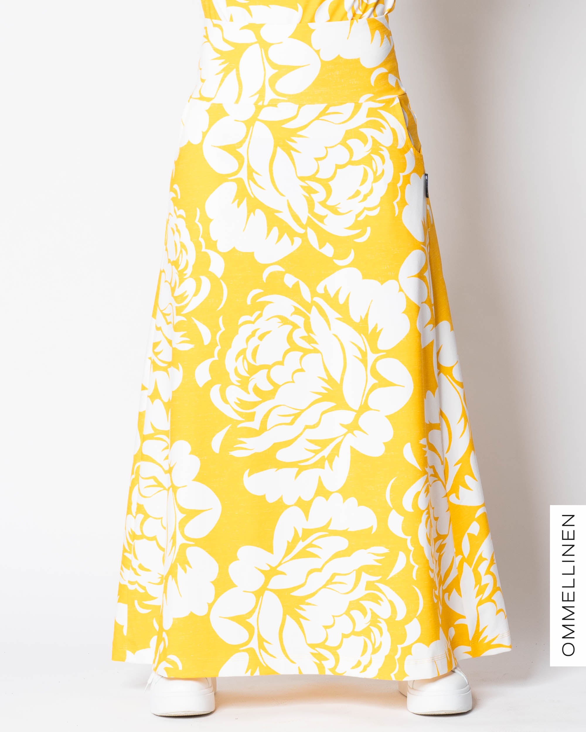 MAXI skirt, Babushka Roses Giant - yellow/white