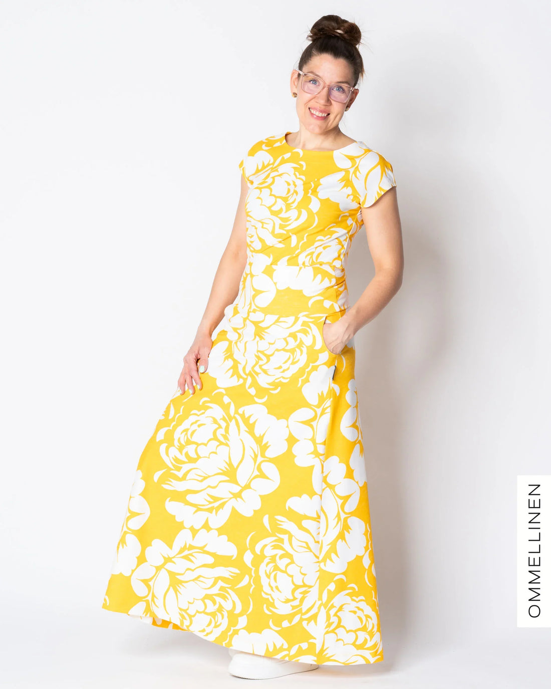 MAXI skirt, Babushka Roses Giant - yellow/white