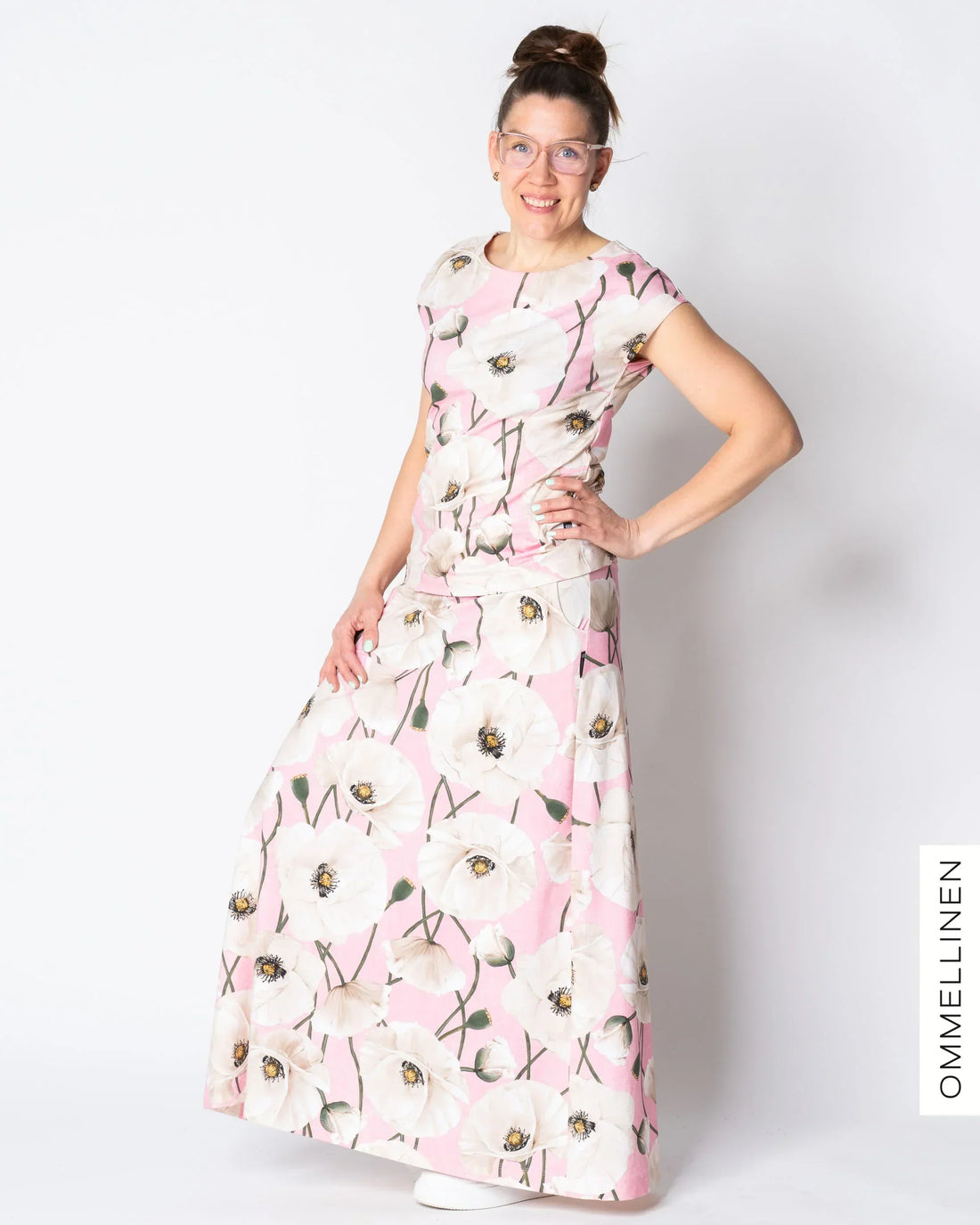 WHOOPS! LEMPI t-shirt, Yökukka - light pink/off-white - M