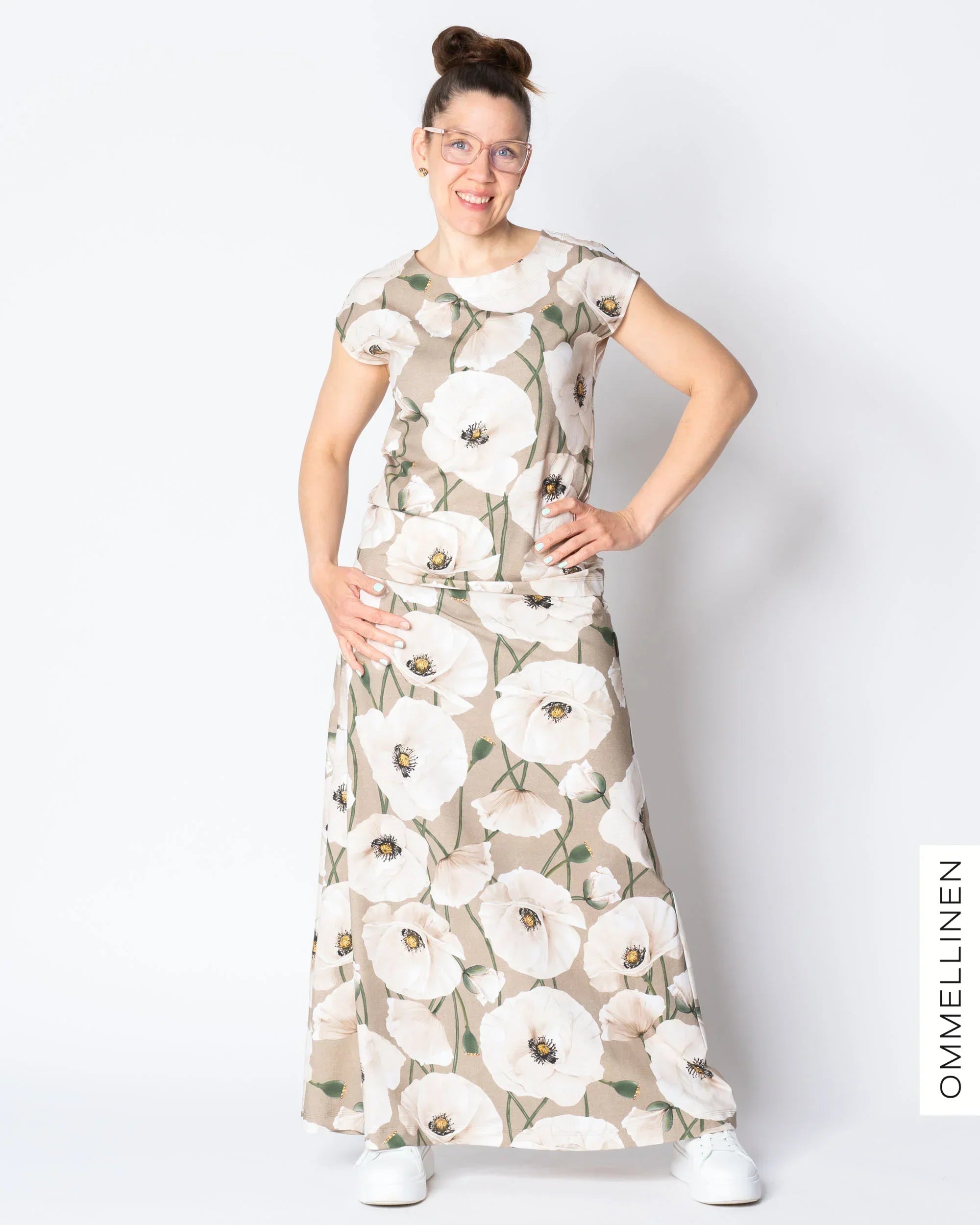 MAXI skirt, Yökukka - sand/off-white