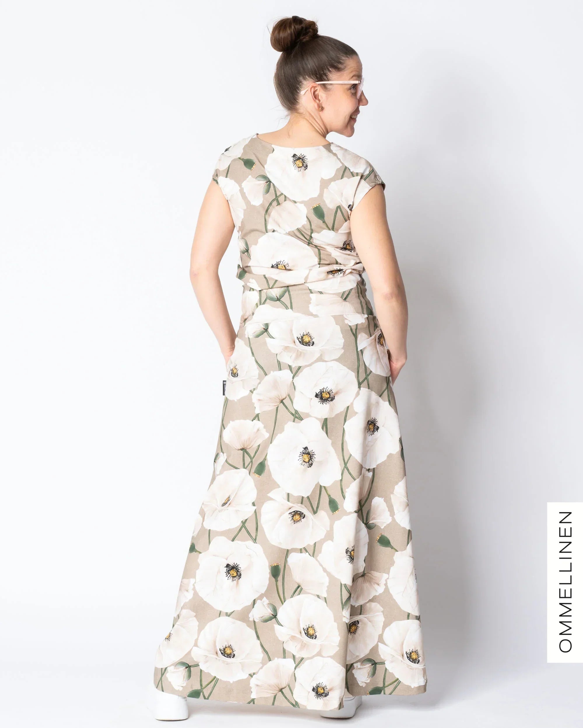 MAXI skirt, Yökukka - sand/off-white