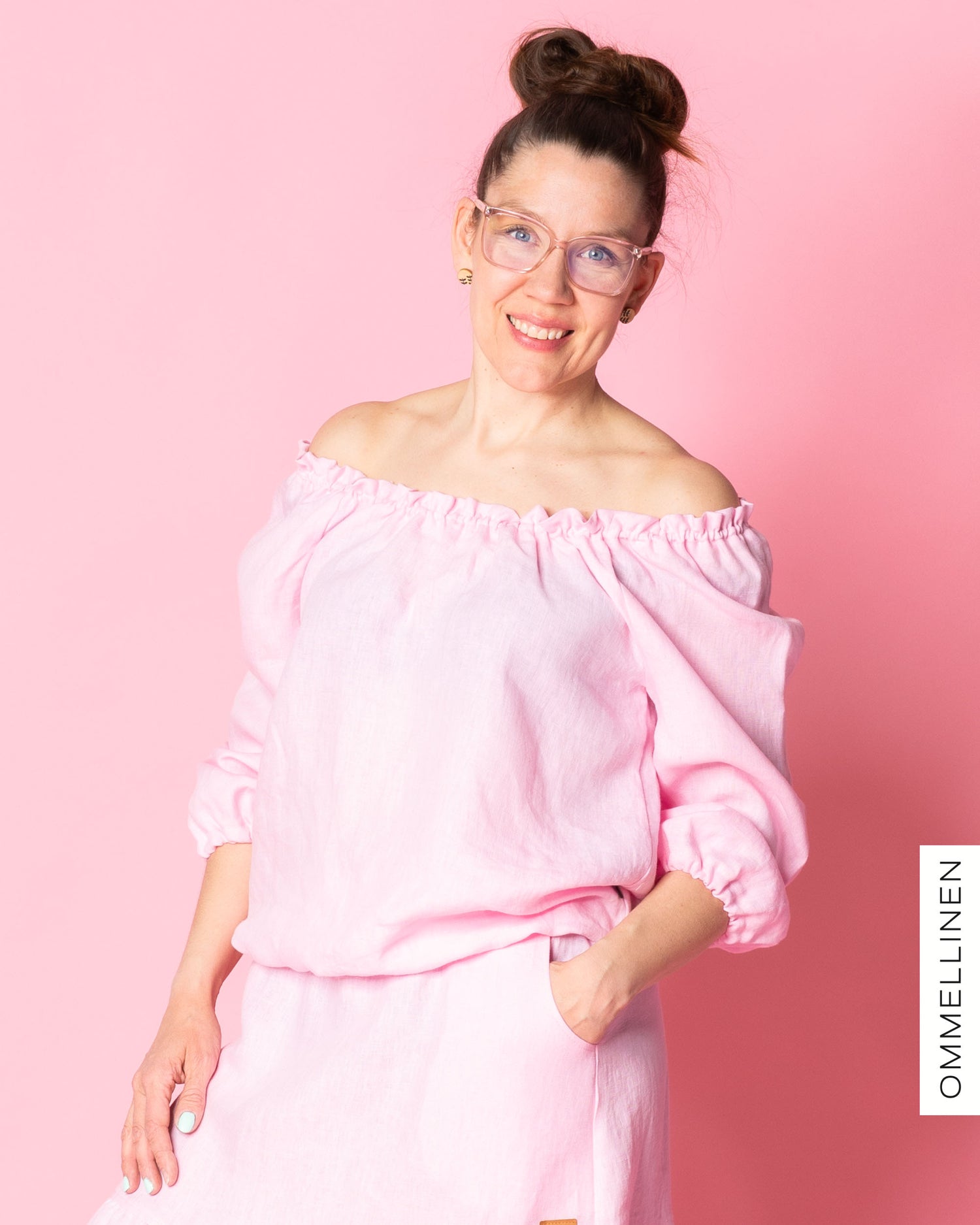 LINEN shirt, light pink