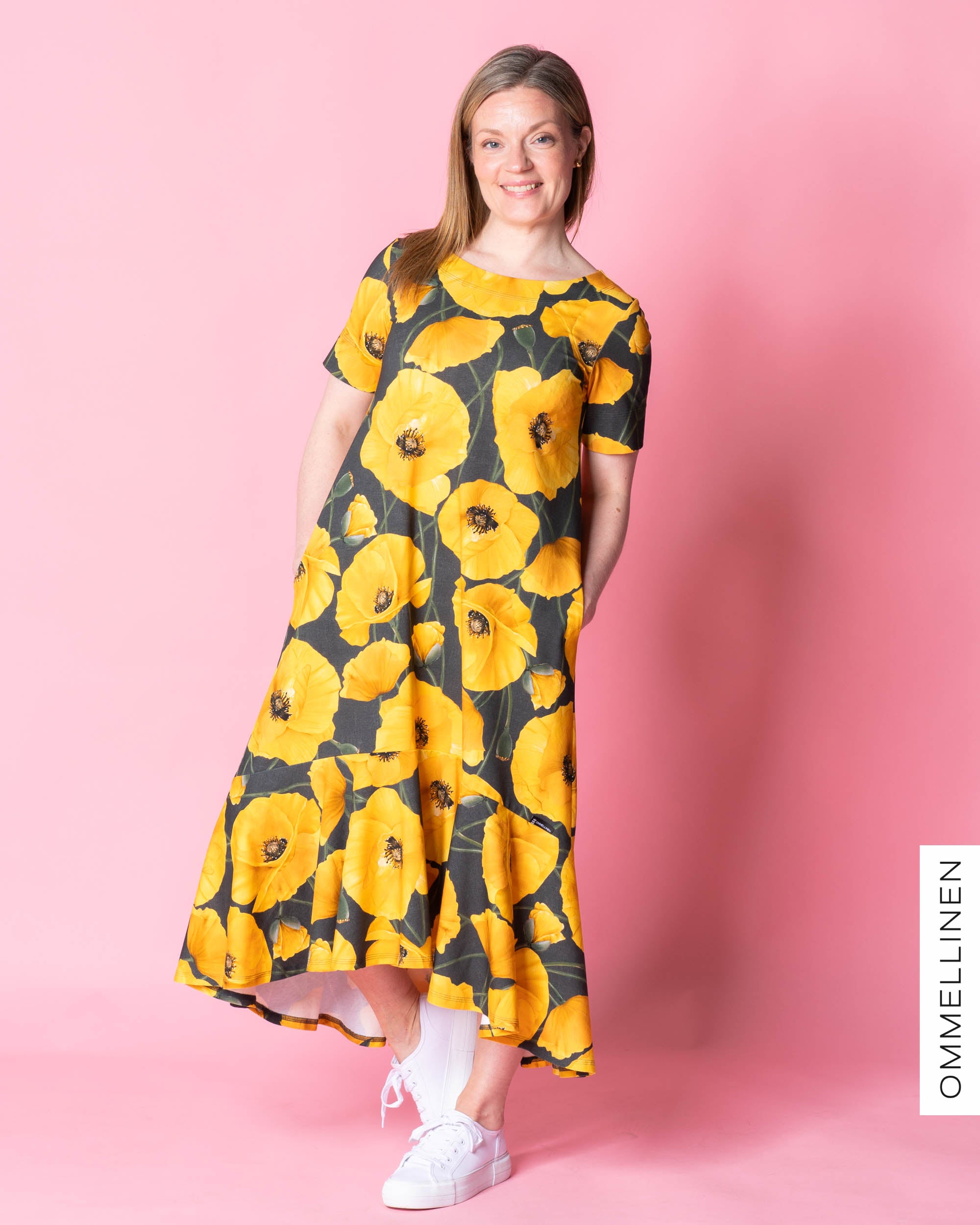 WHOOPS! HULMU dress, Yökukka - grey/yellow - XS