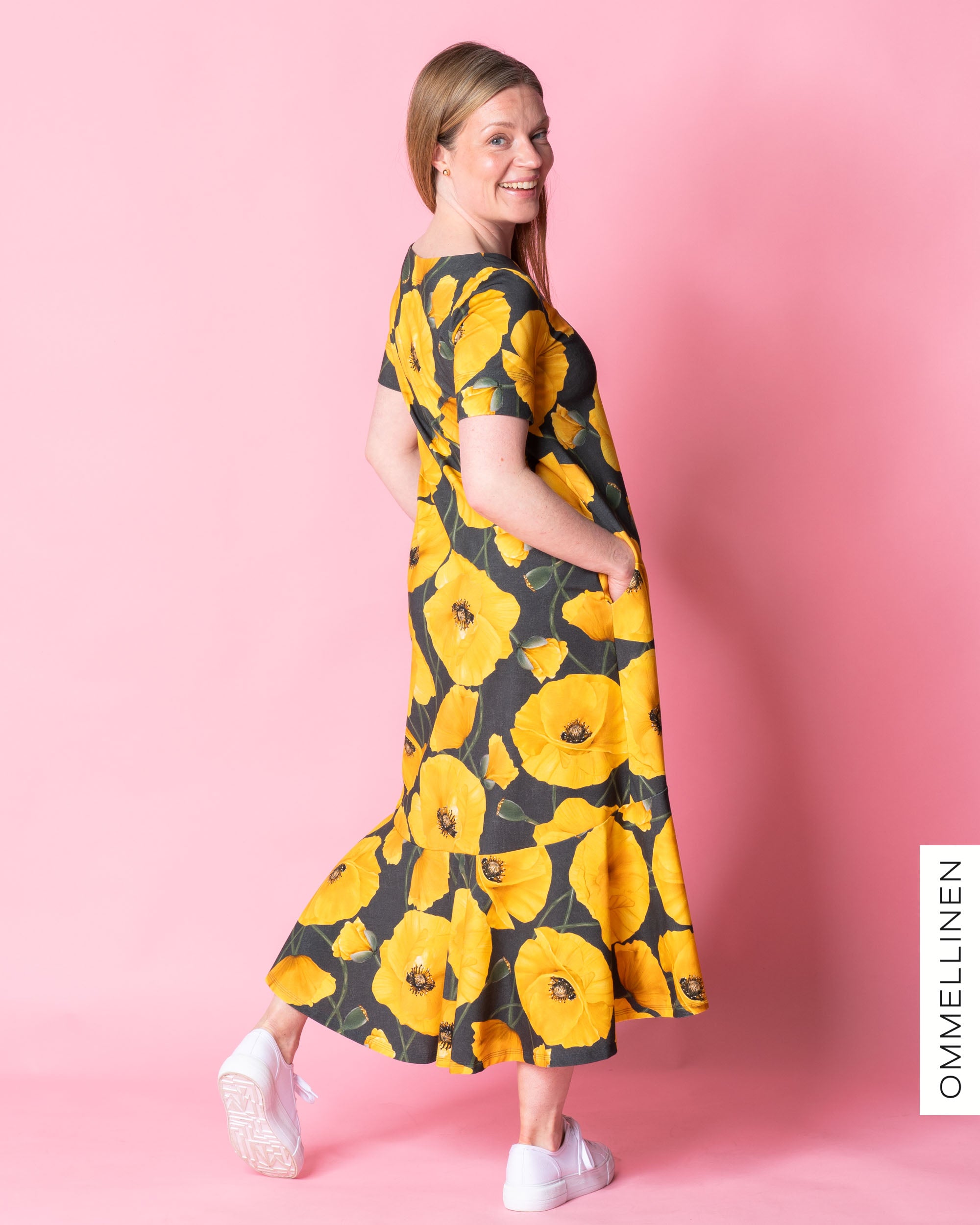WHOOPS! HULMU dress, Yökukka - grey/yellow - XS