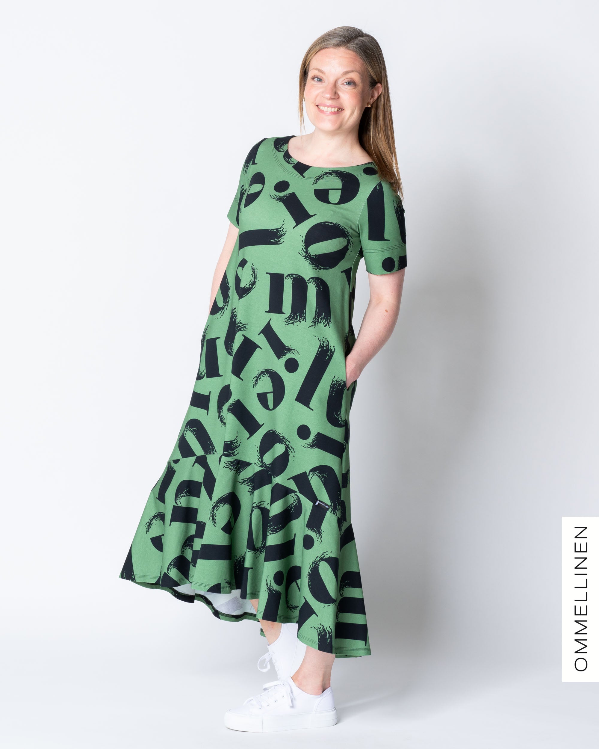 HULMU dress, Kirjaimet - green