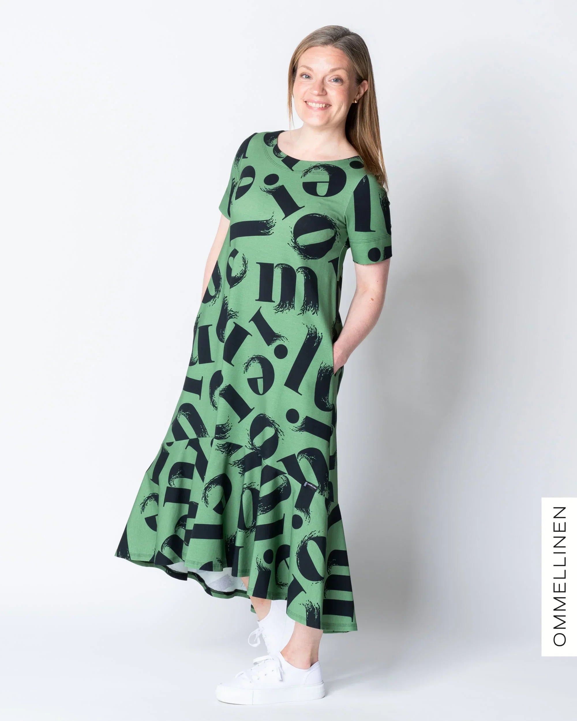 HULMU dress, Kirjaimet - green