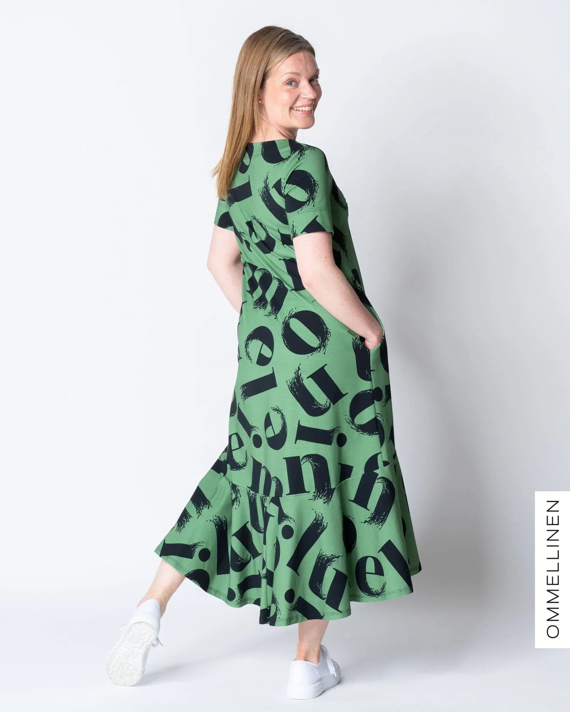 HULMU dress, Kirjaimet - green