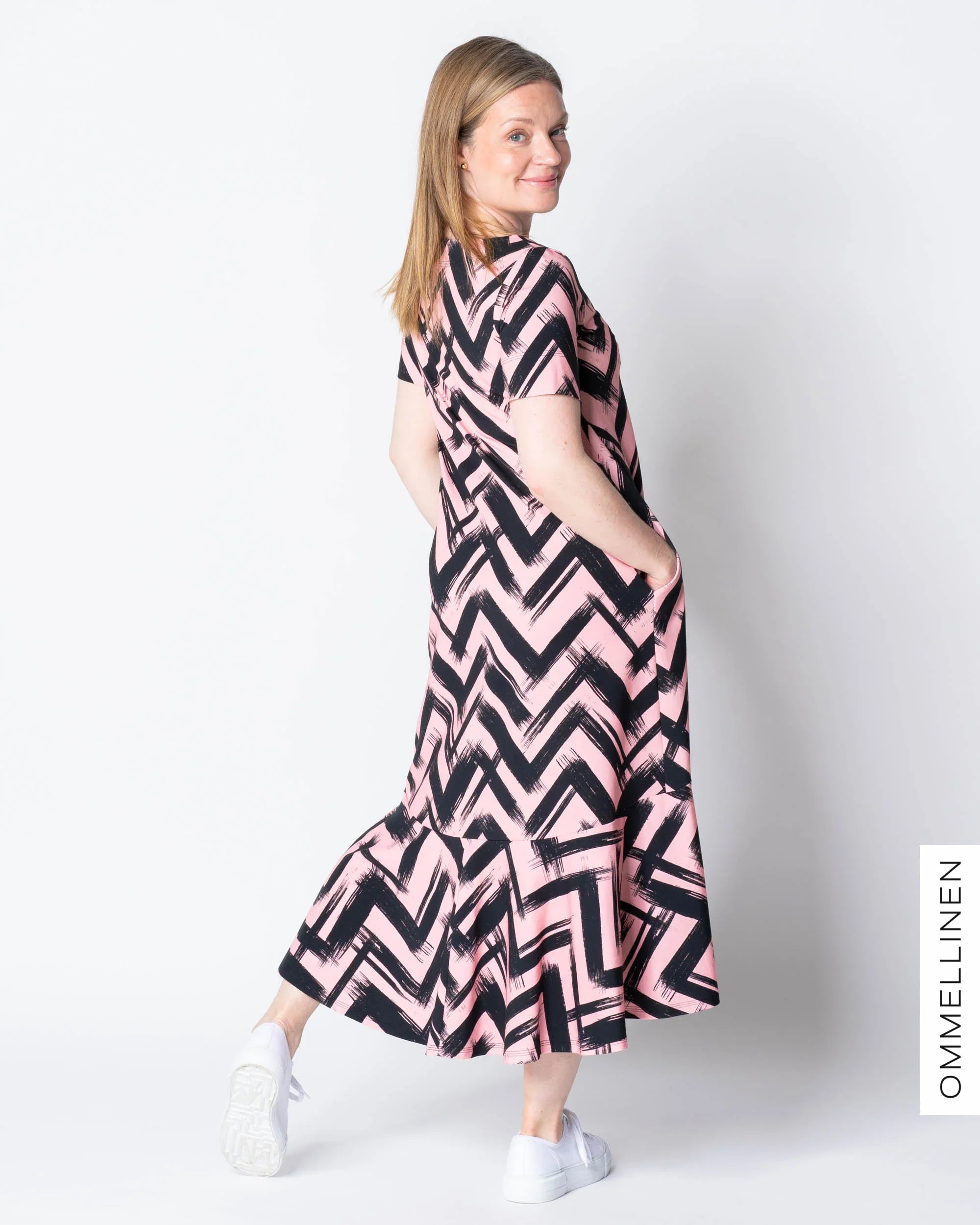 HULMU dress, Siksak - light pink