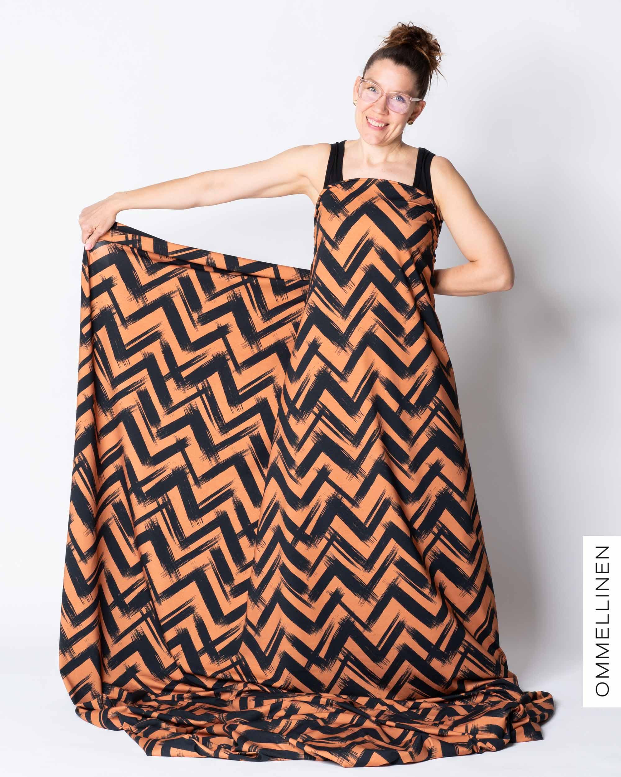 Jersey - PRE-CUT, Siksak - brown