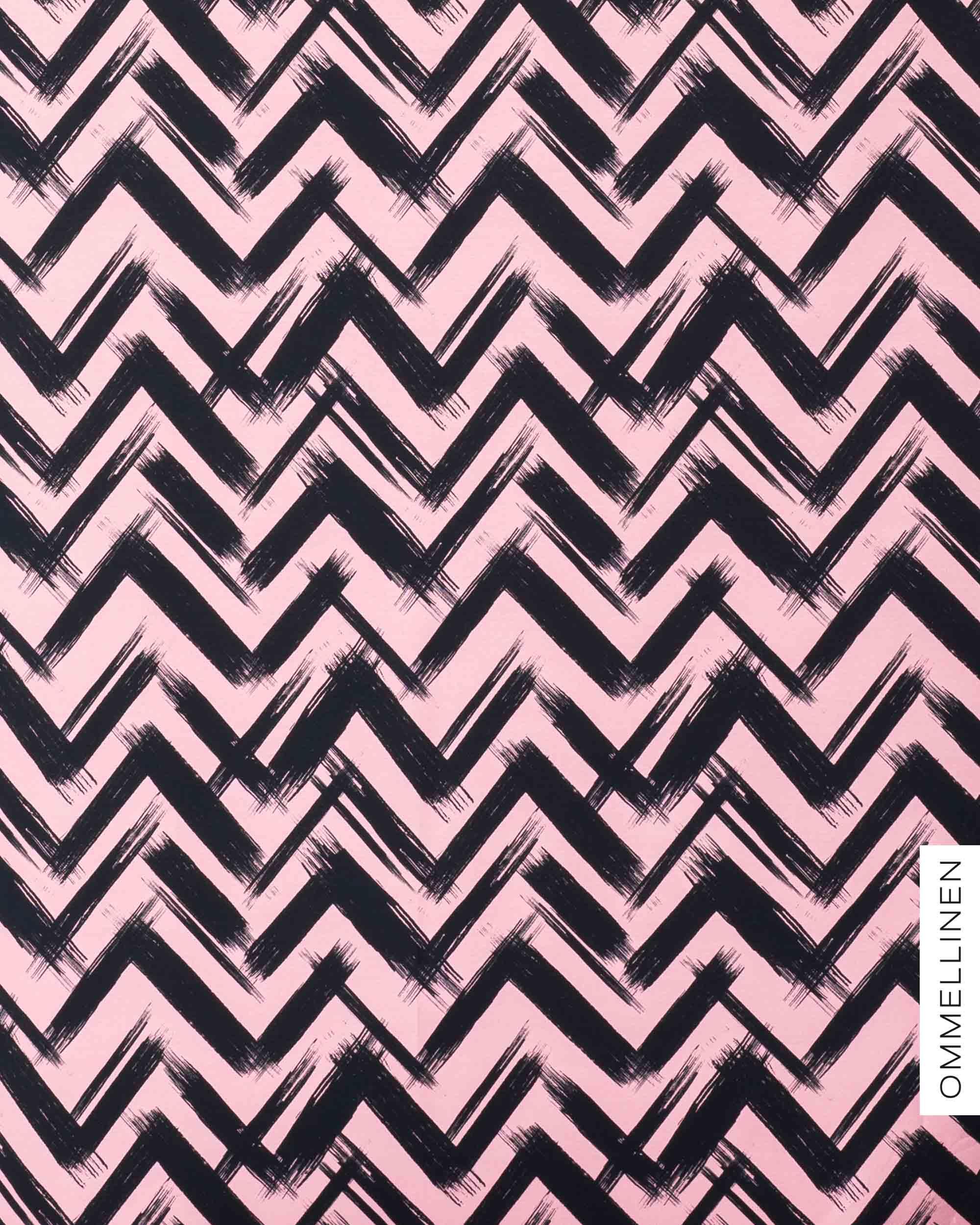 Jersey - PRE-CUT, Siksak - light pink