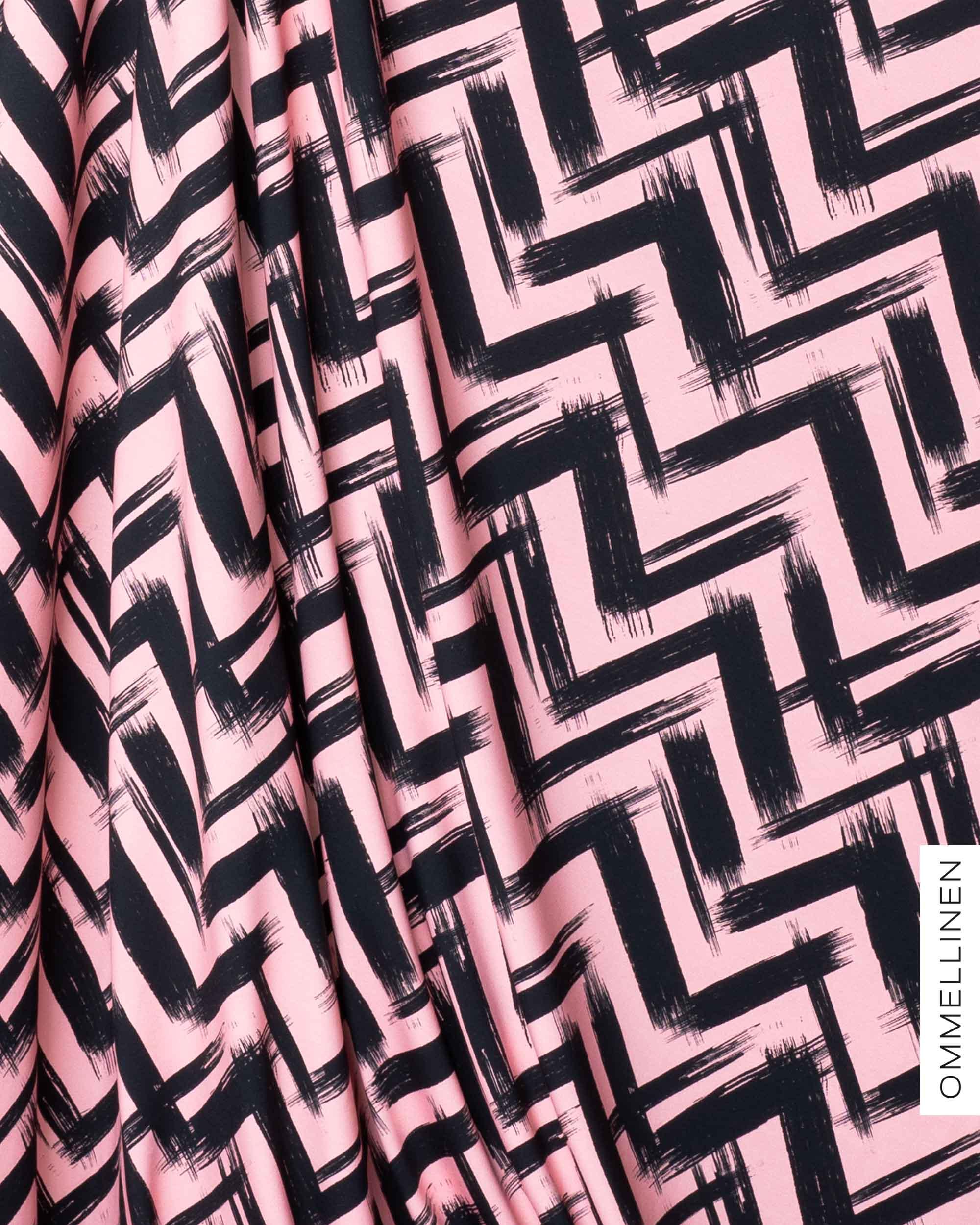 Jersey - PRE-CUT, Siksak - light pink