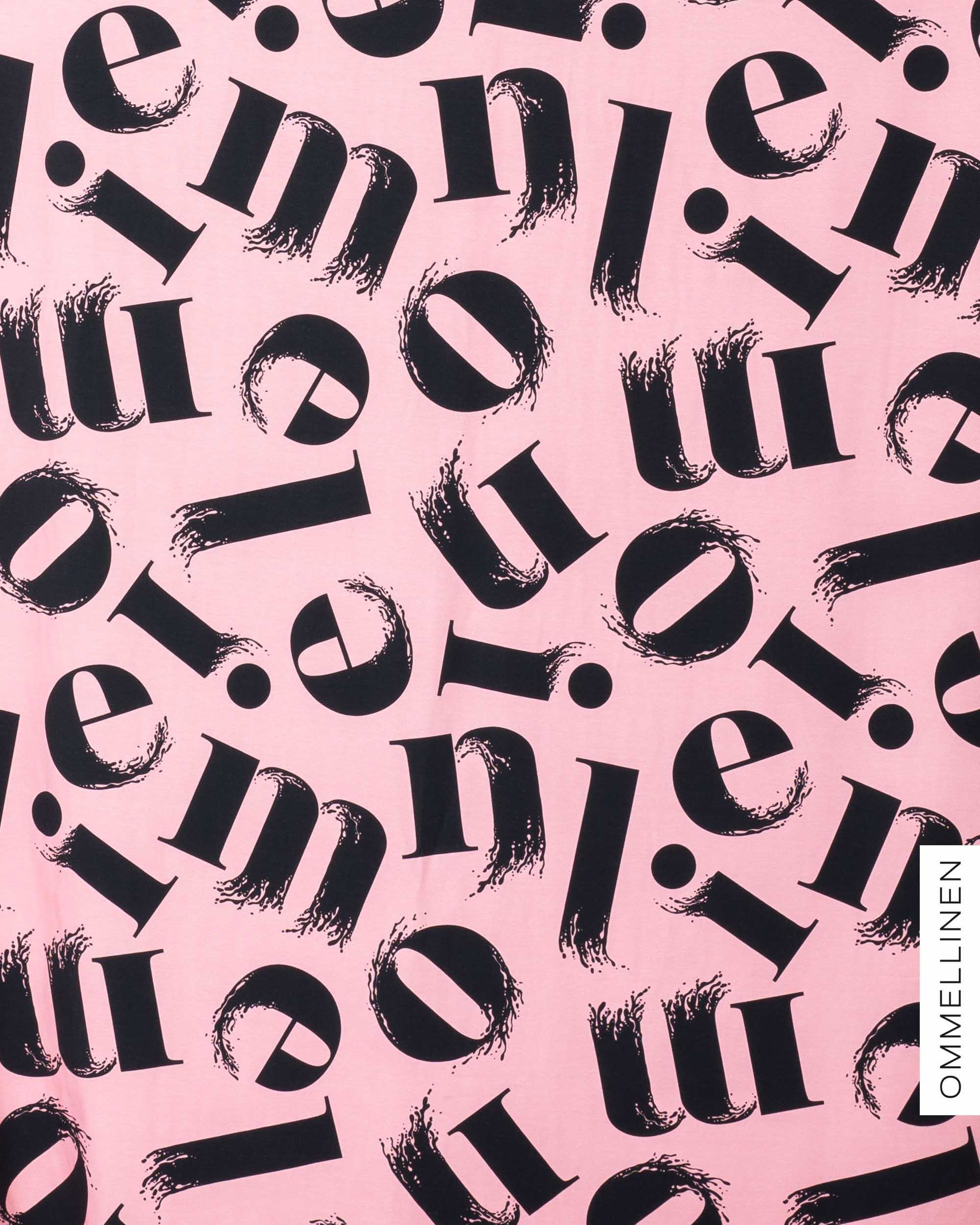 Jersey - PRE-CUT, Kirjaimet - light pink