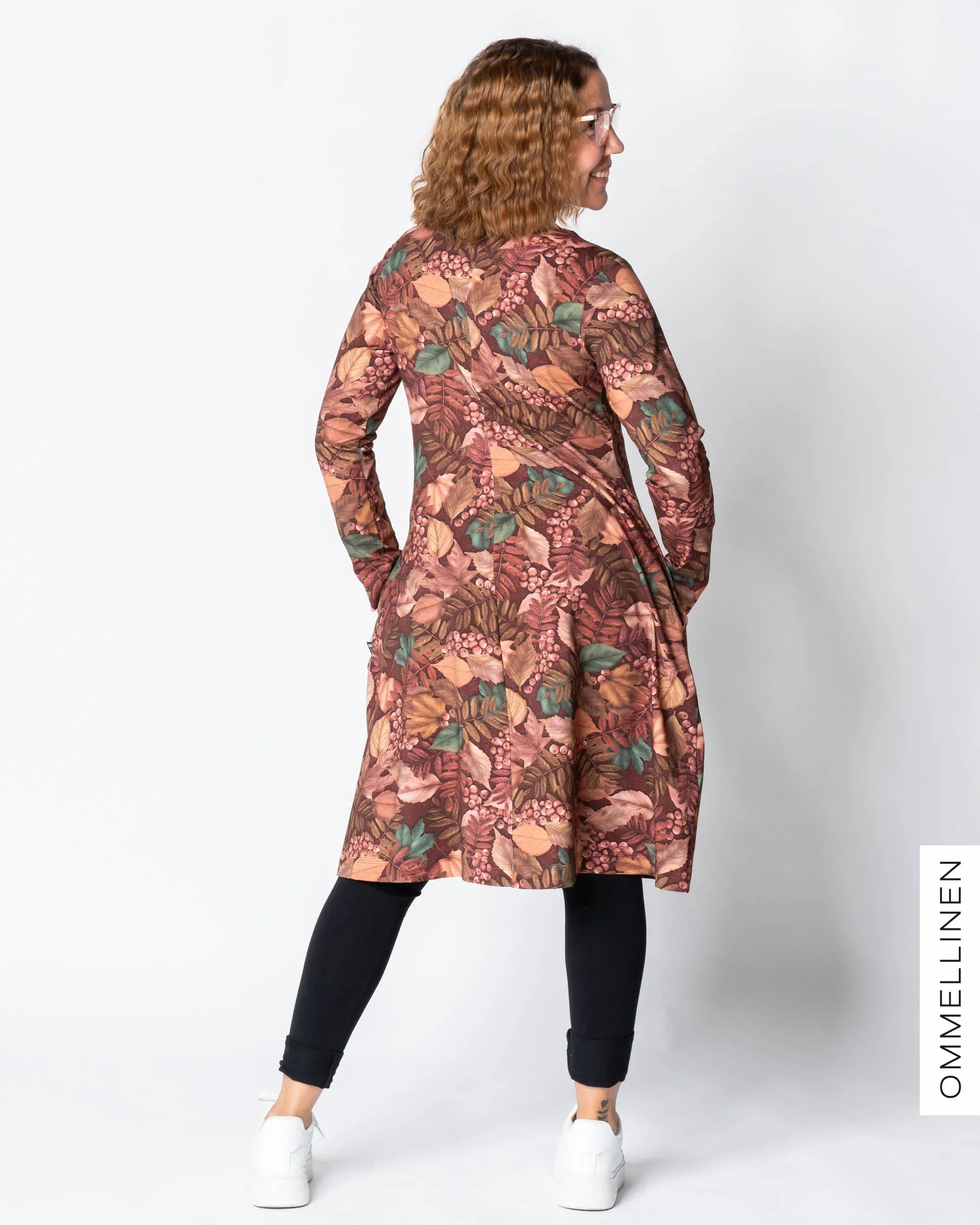 DRESS tunic, Syksyn lehdet - burgundy