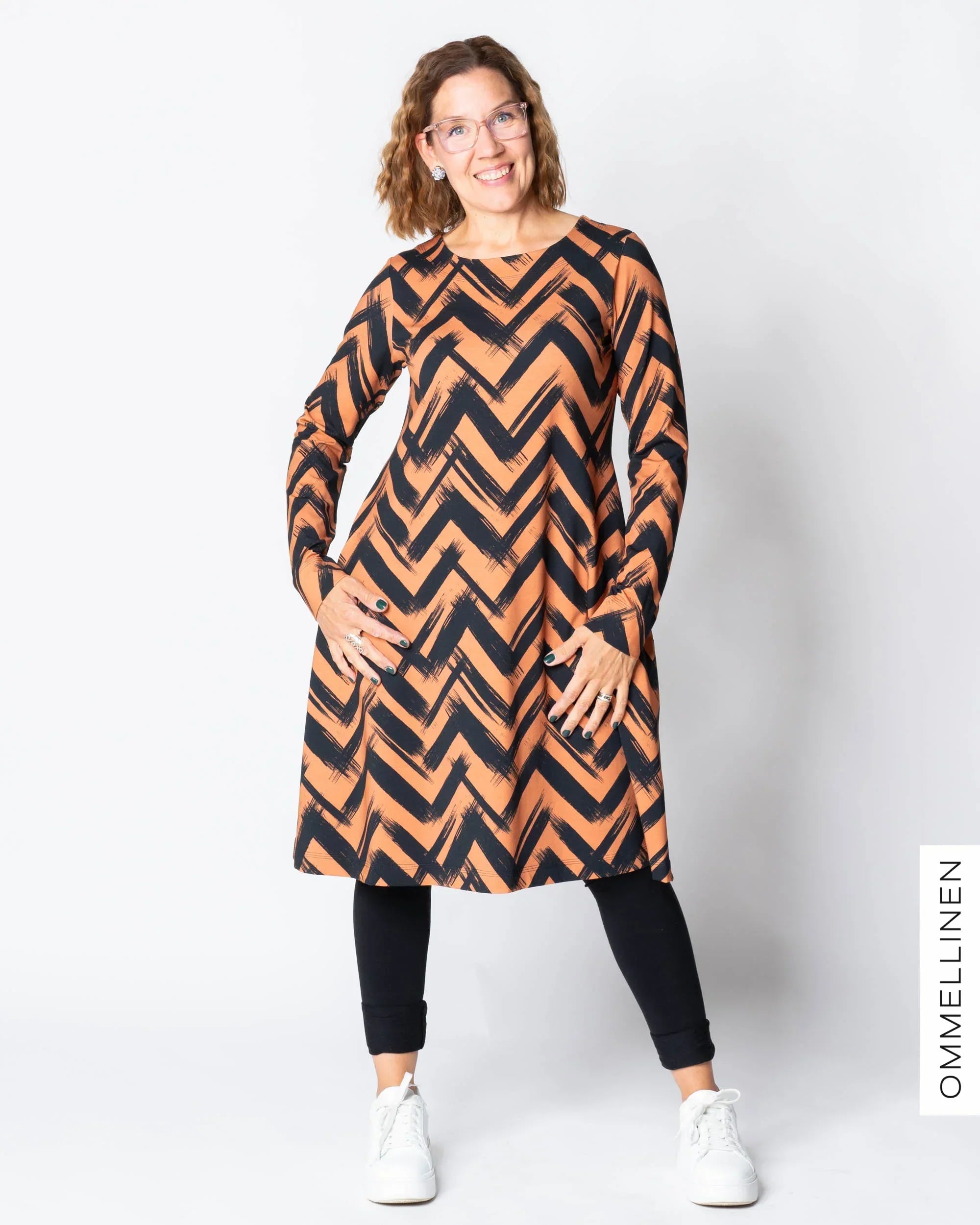 DRESS tunic, Siksak - brown