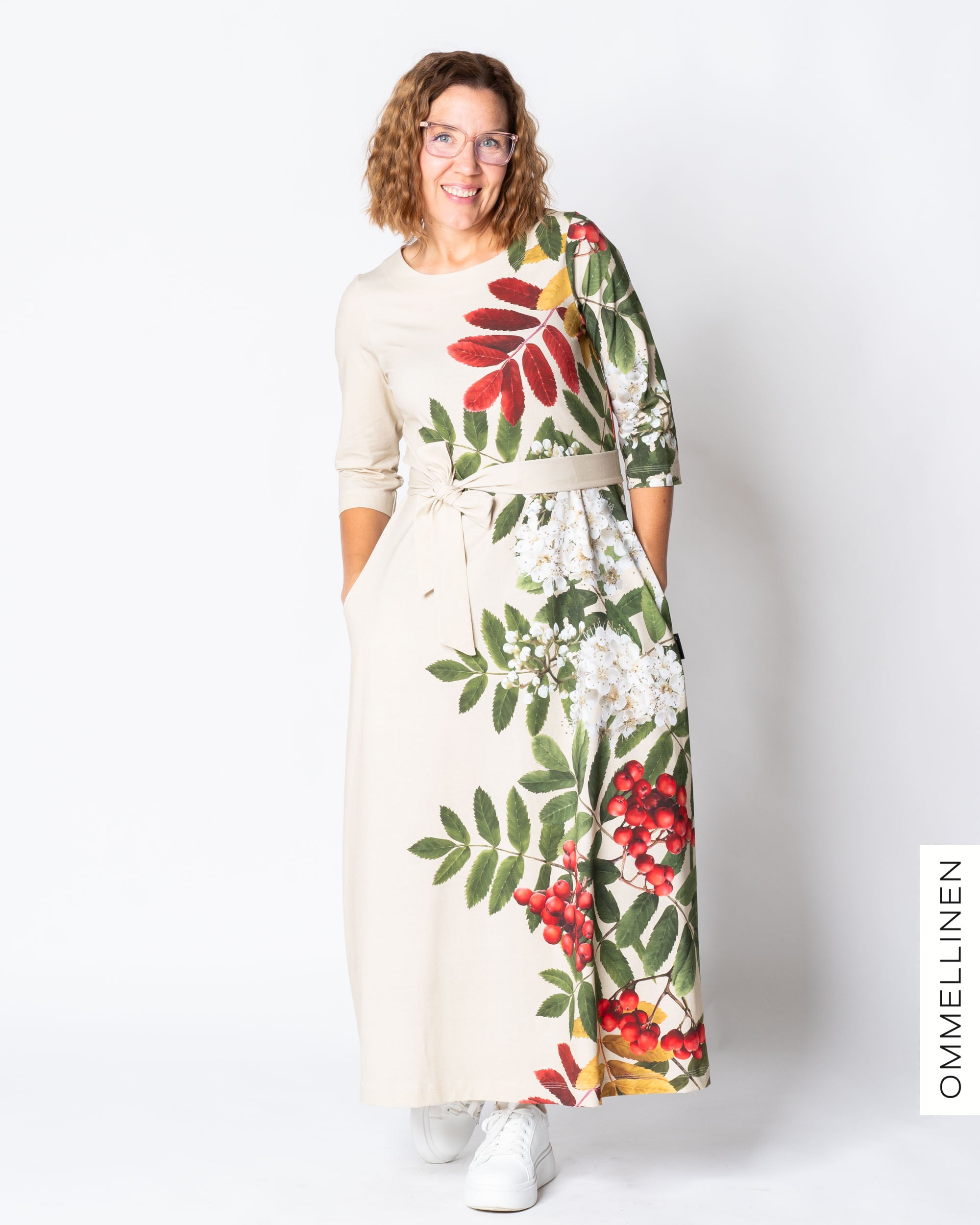 UNELMA dress, Giant pihlaja - off-white