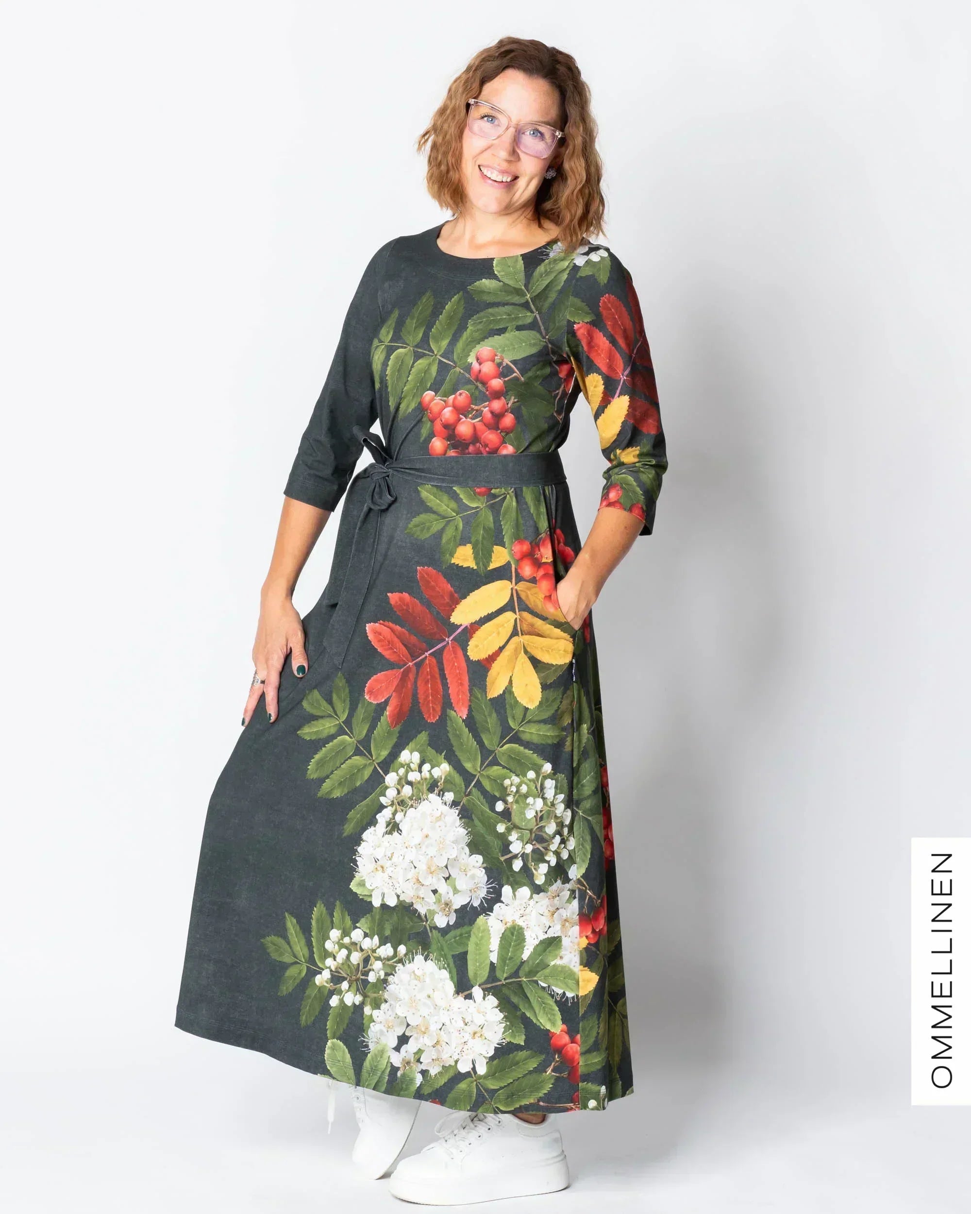 UNELMA dress, Giant pihlaja - grey