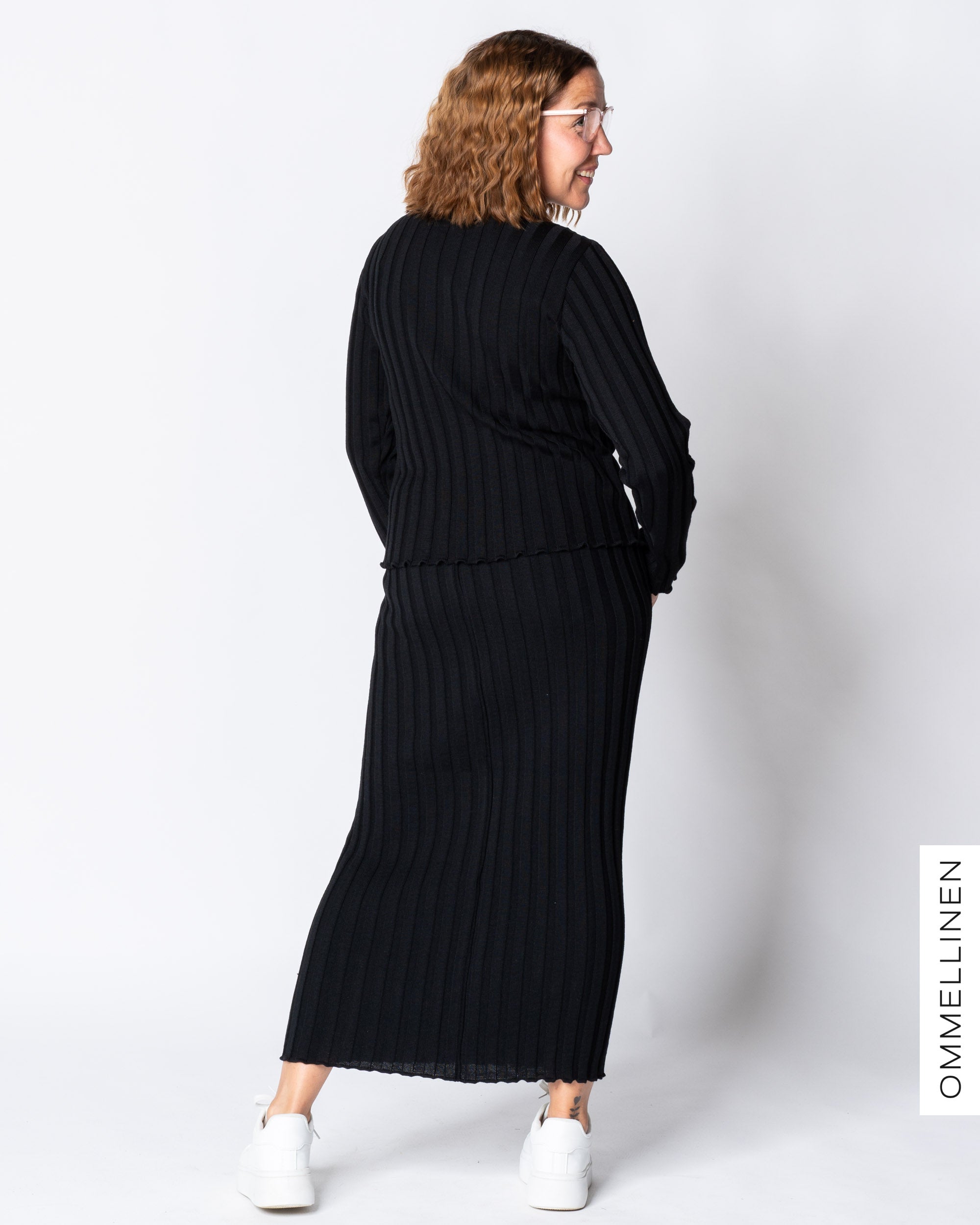RIBBI shirt - merino wool, black