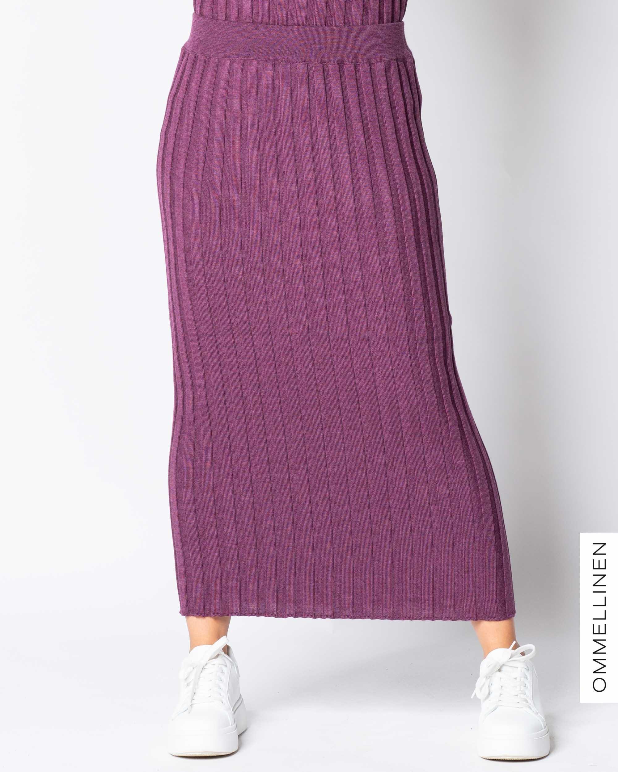 RIBBI skirt - merino wool, purple