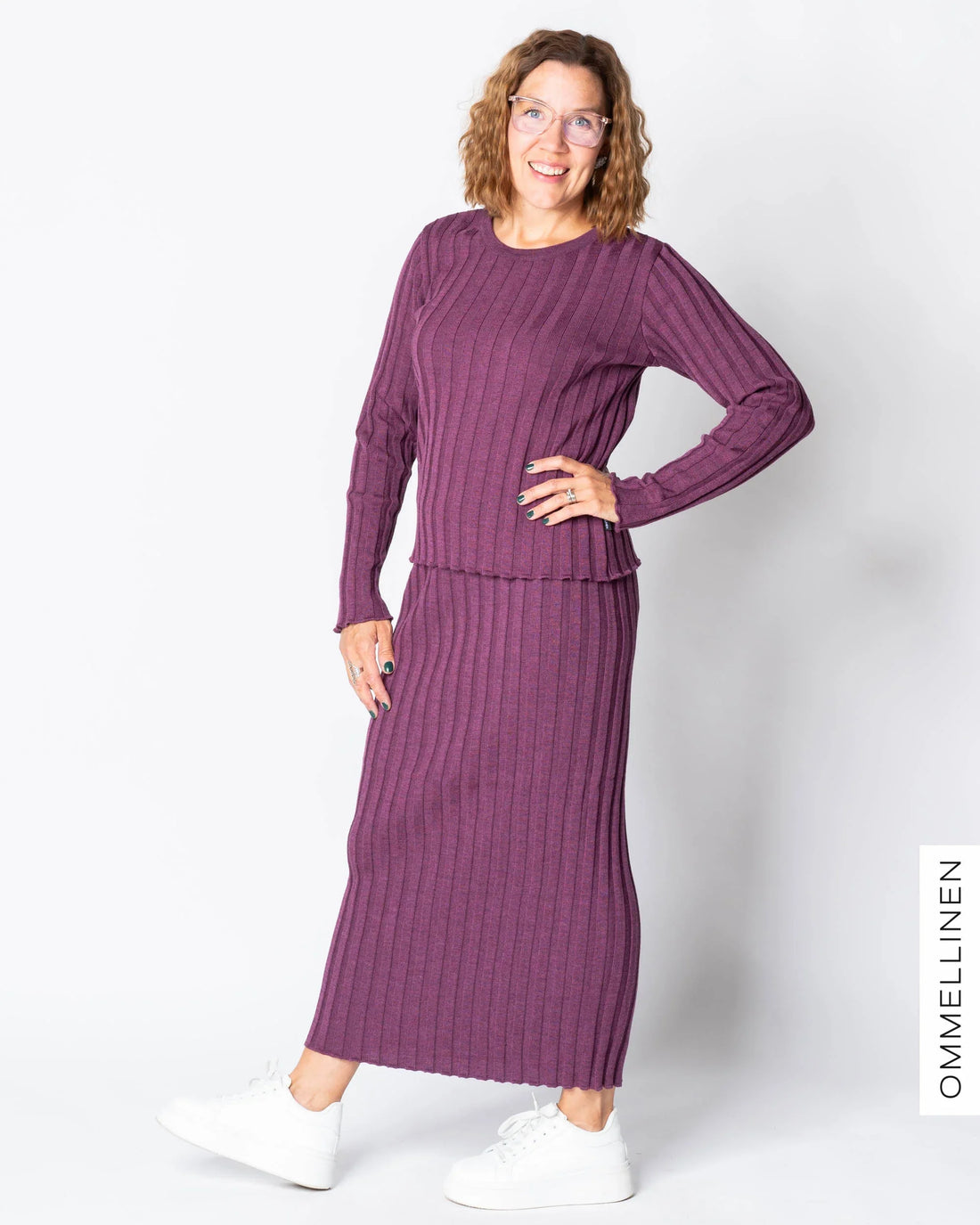 RIBBI shirt - merino wool, purple