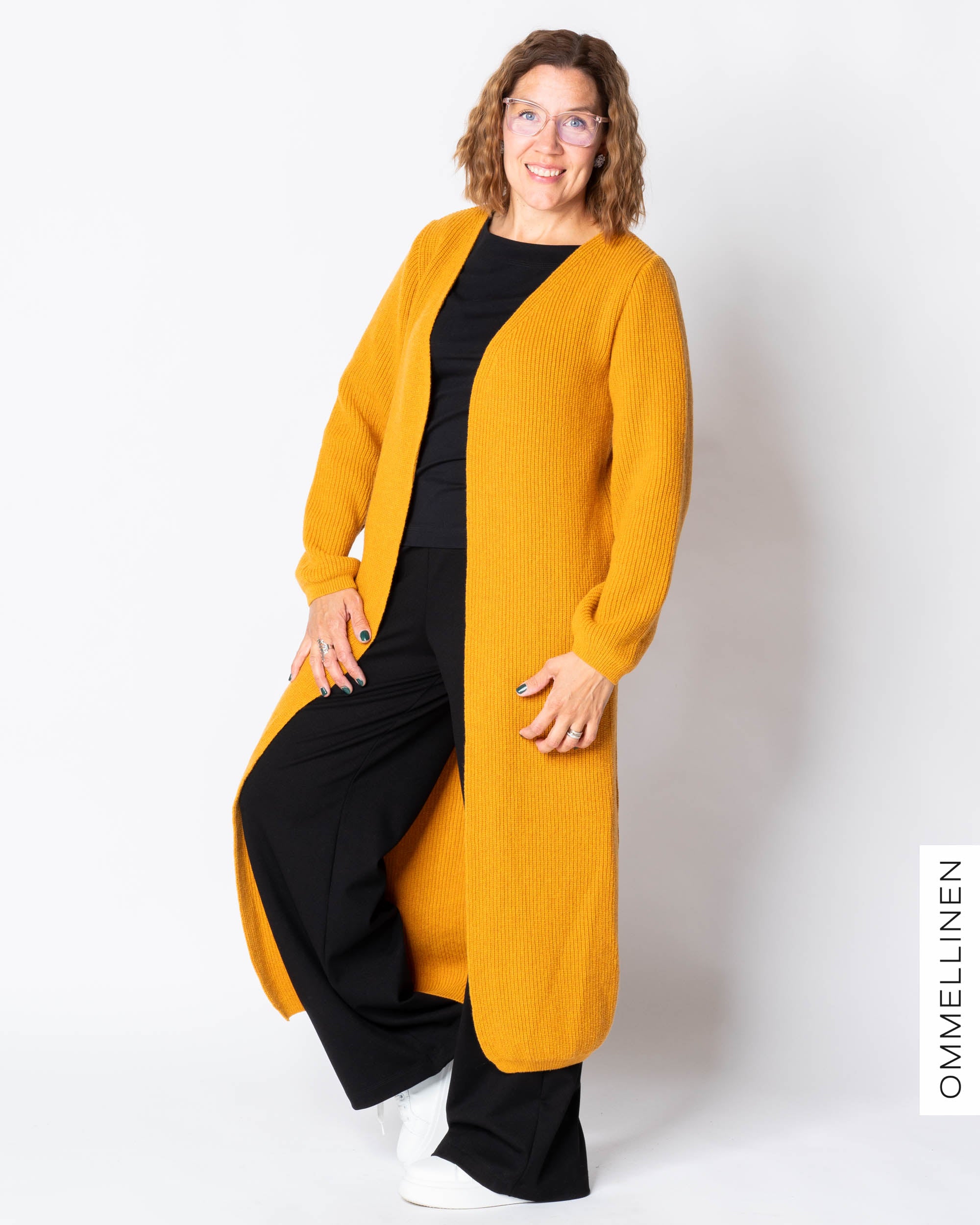 MAXI cardigan - merino wool, cloudberry