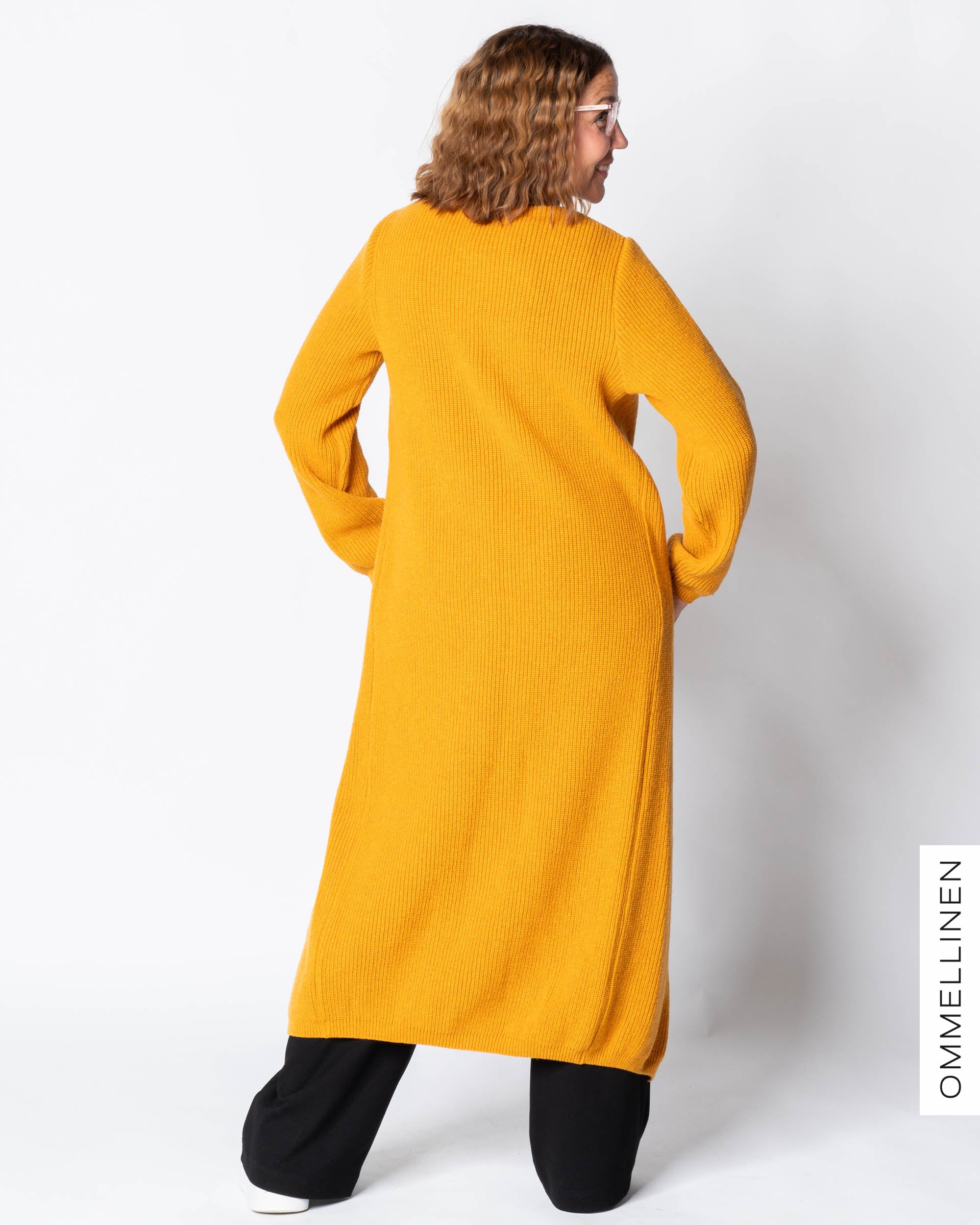 MAXI cardigan - merino wool, cloudberry