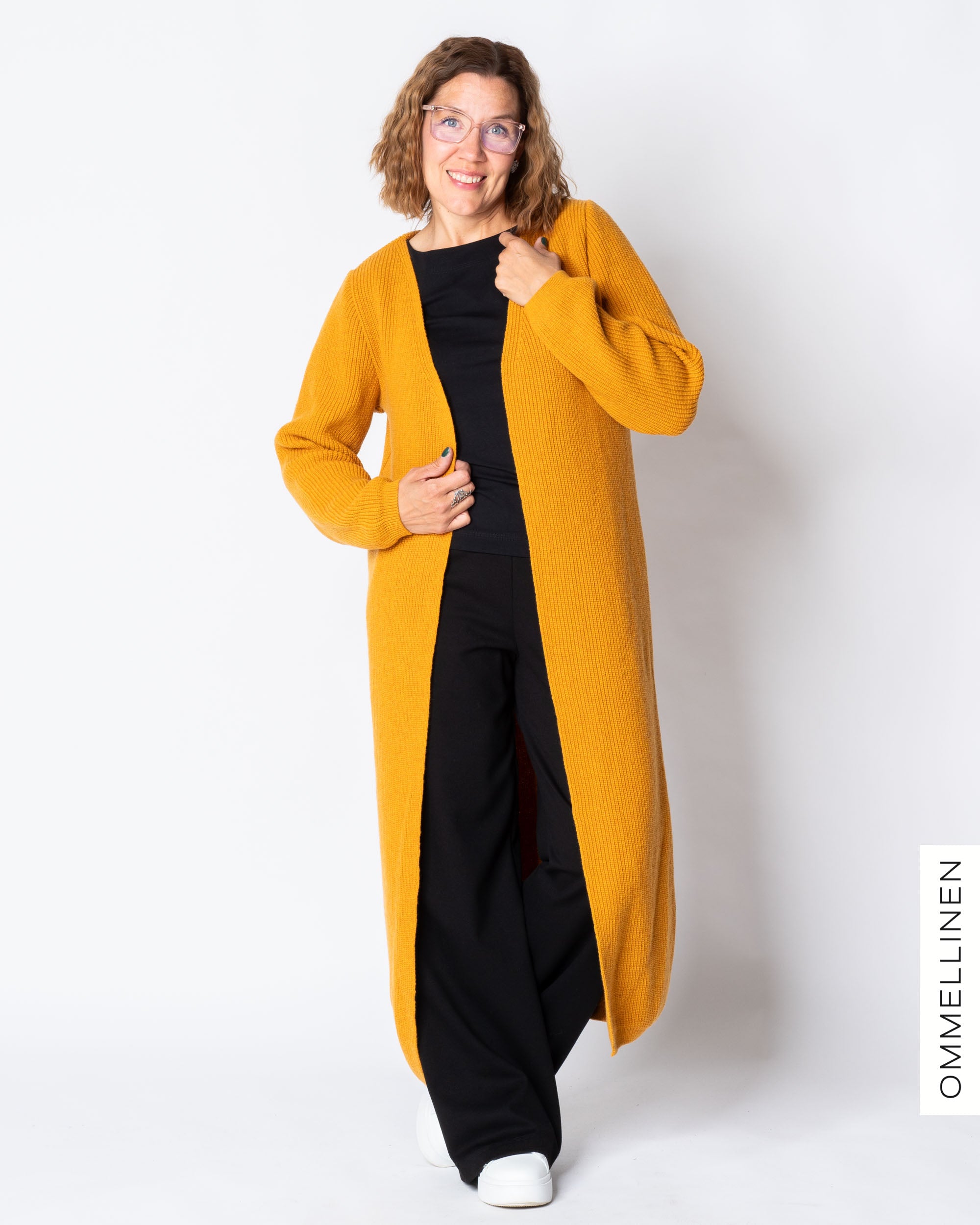 MAXI cardigan - merino wool, cloudberry