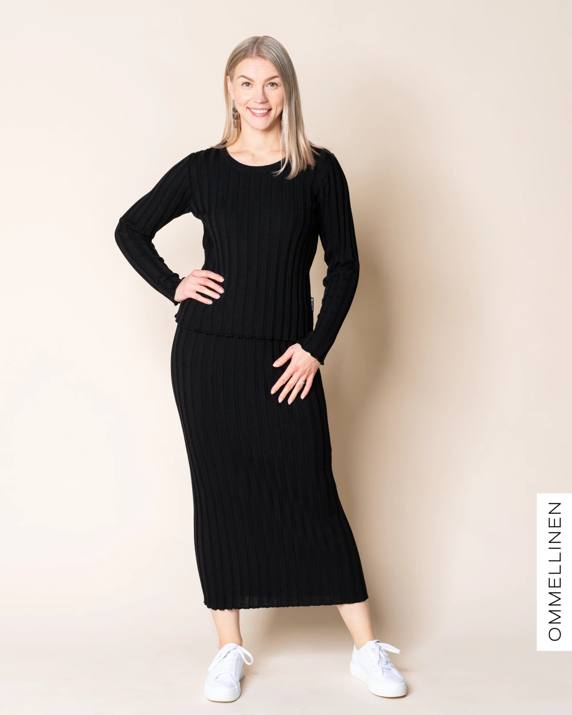 RIBBI shirt - merino wool, black