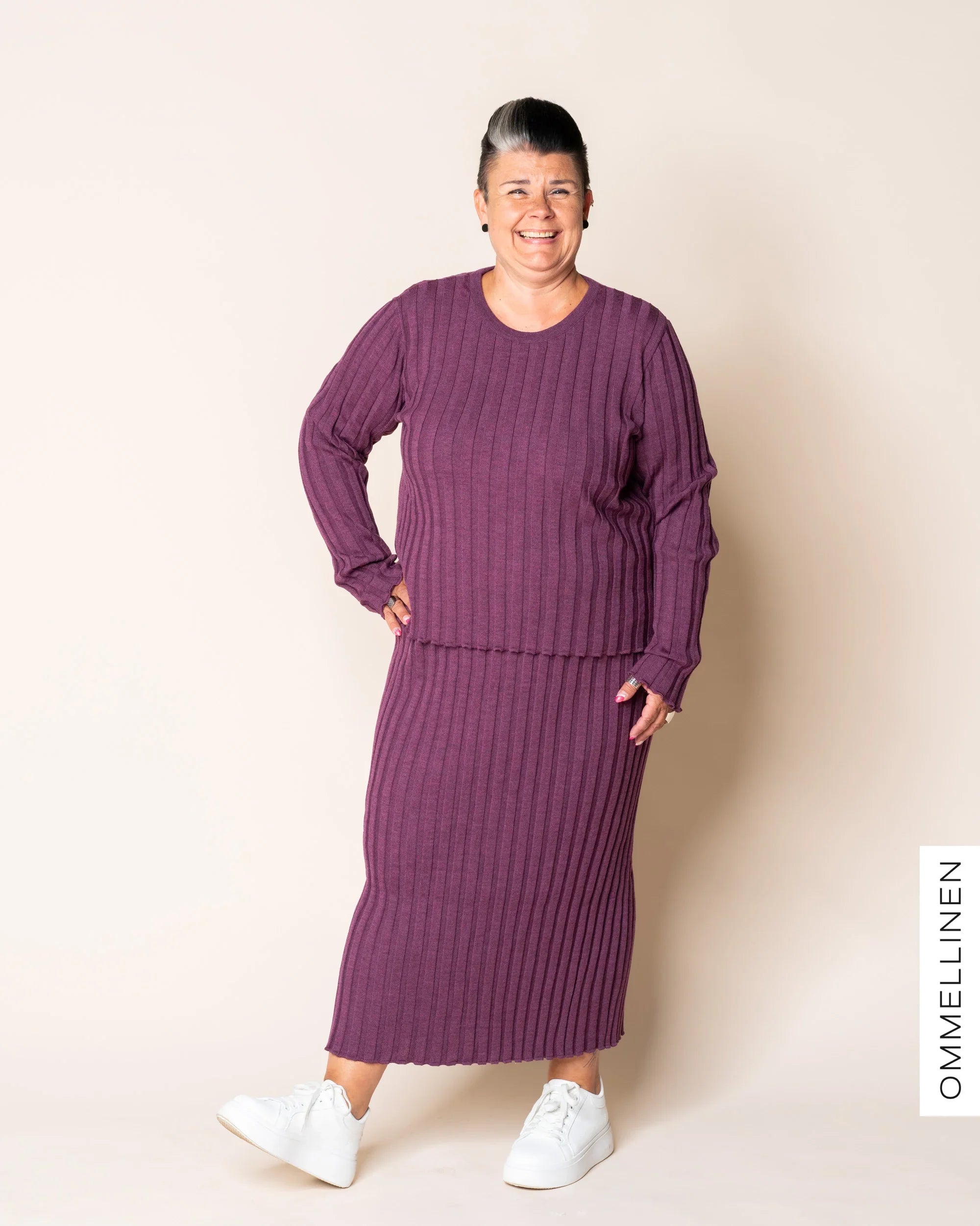 RIBBI shirt - merino wool, purple