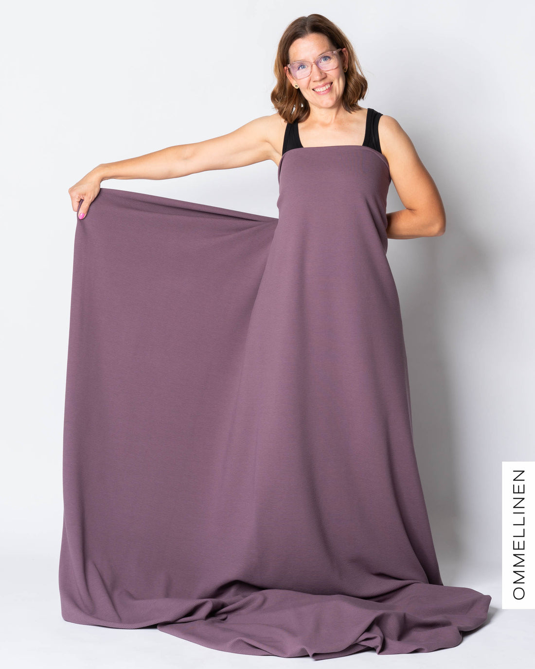 Ottoman - cotton knit, plum