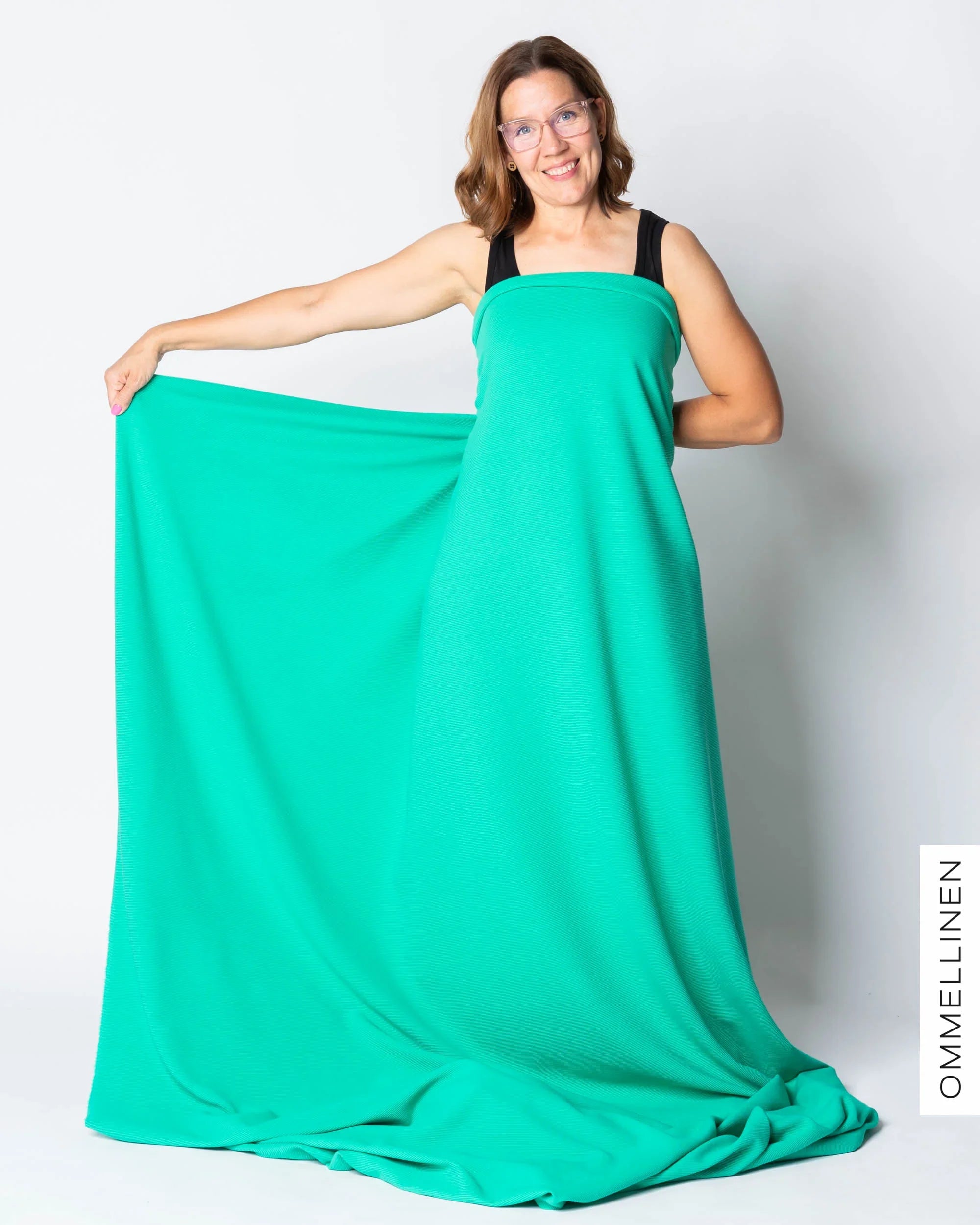 Ottoman - cotton knit, jade